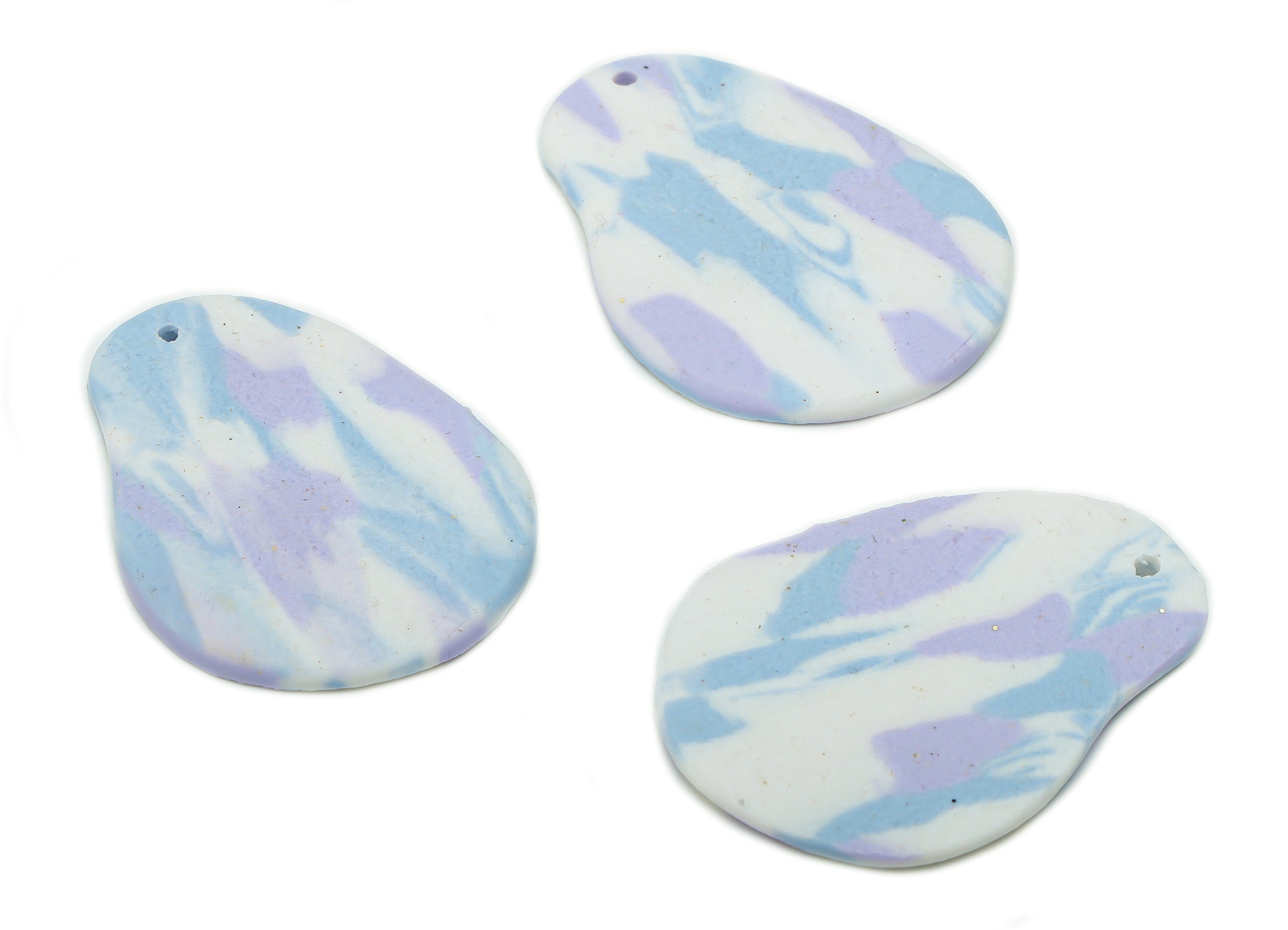 Polymer Clay Irregular Earring Charms - Polymer Clay Geometry Pandant - Jewelry Handmade Making - 31.82x23.92x2.45mm - PC2322 - DOMEDBAZAAR