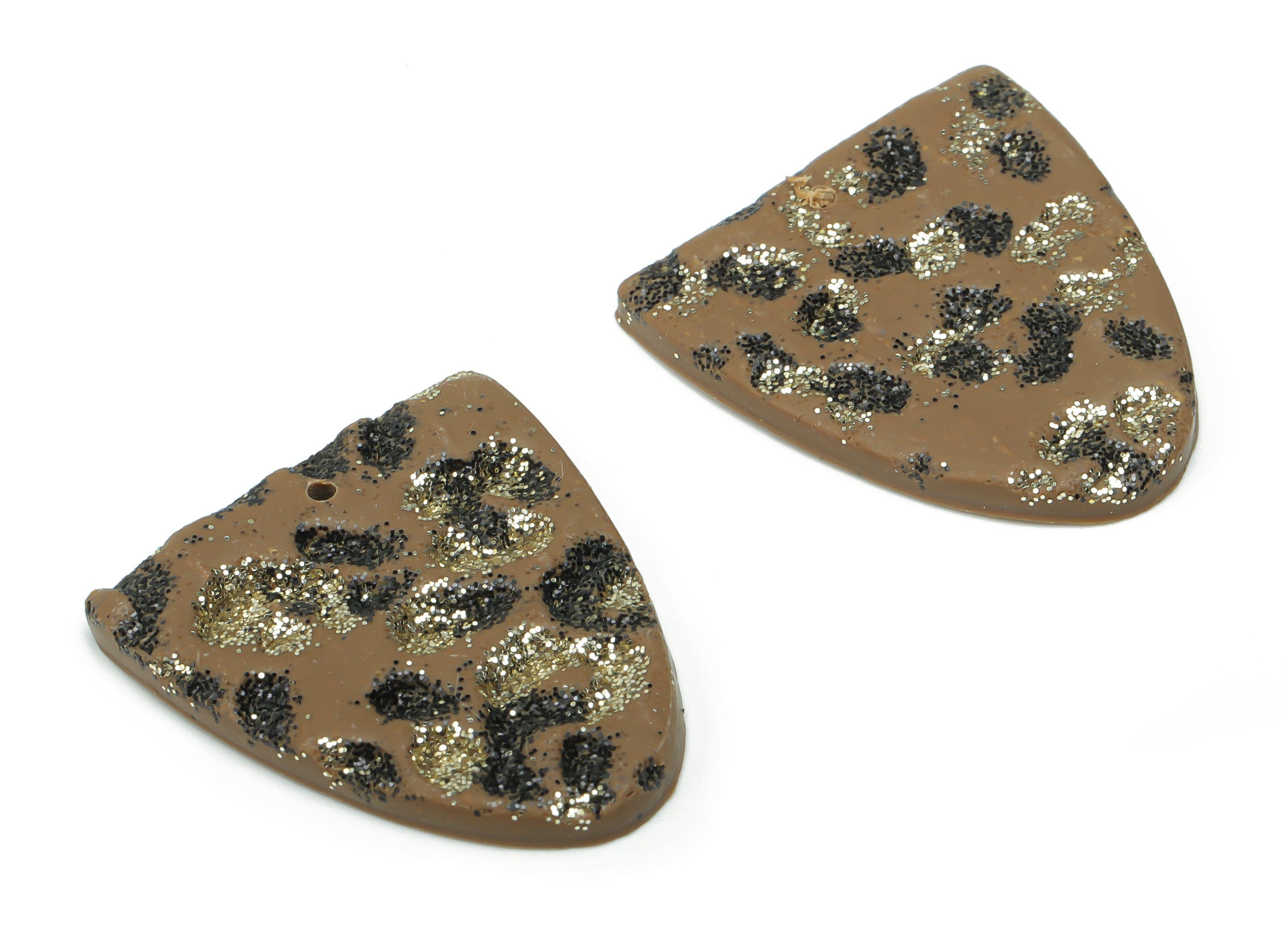 Polymer Clay Domed Earring Charms - Polymer Clay D Pandant - Jewelry Handmade Making - 28.46x25.29x2.86mm - PC2328 - DOMEDBAZAAR