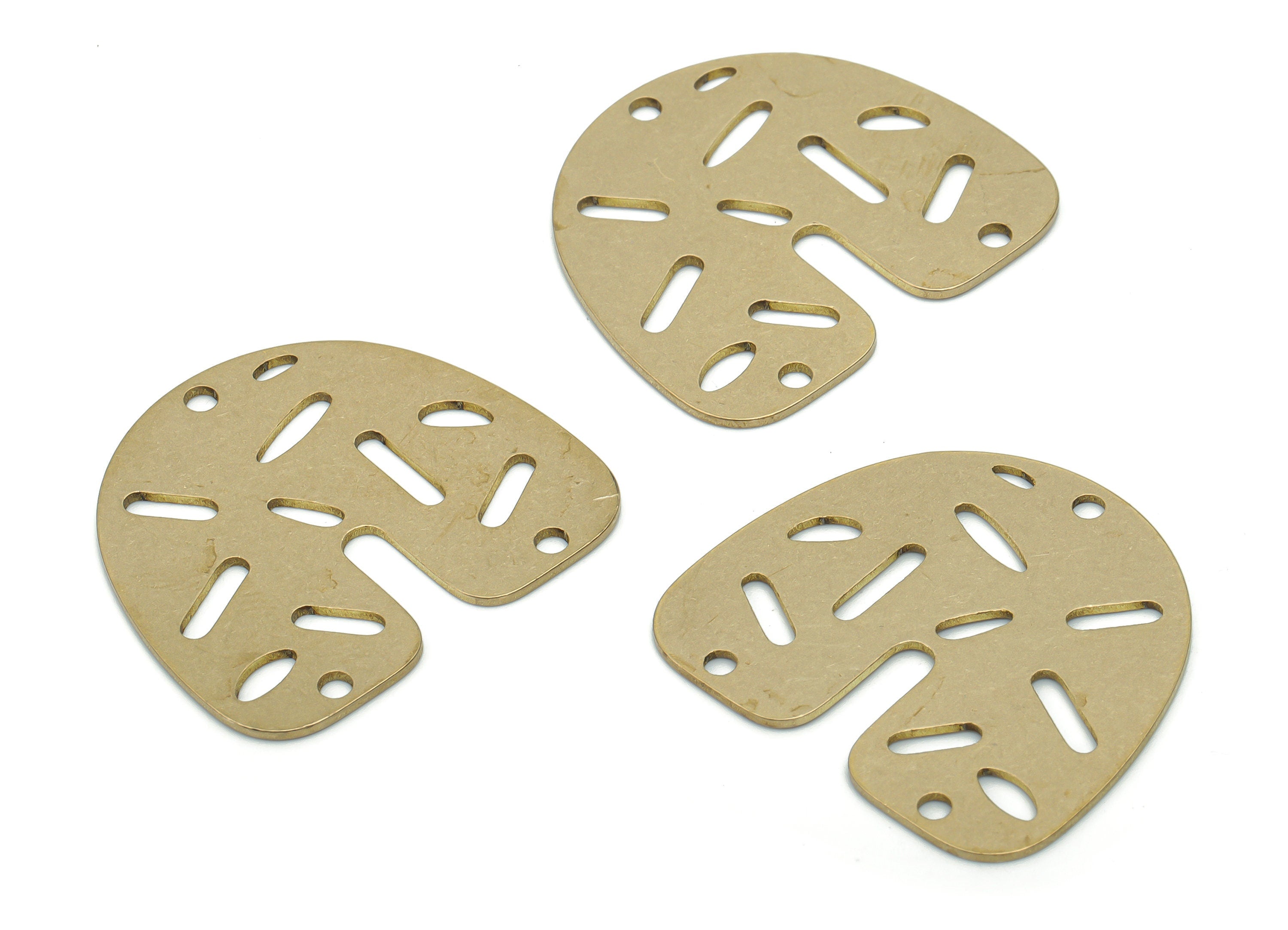 Brass Bubble Domed Earring Connector - Raw Brass Bubble U Charms and Pendant - DIY Jewelry Making Supplies - 29.91x27.06x0.76mm - PPZ0148 - DOMEDBAZAAR