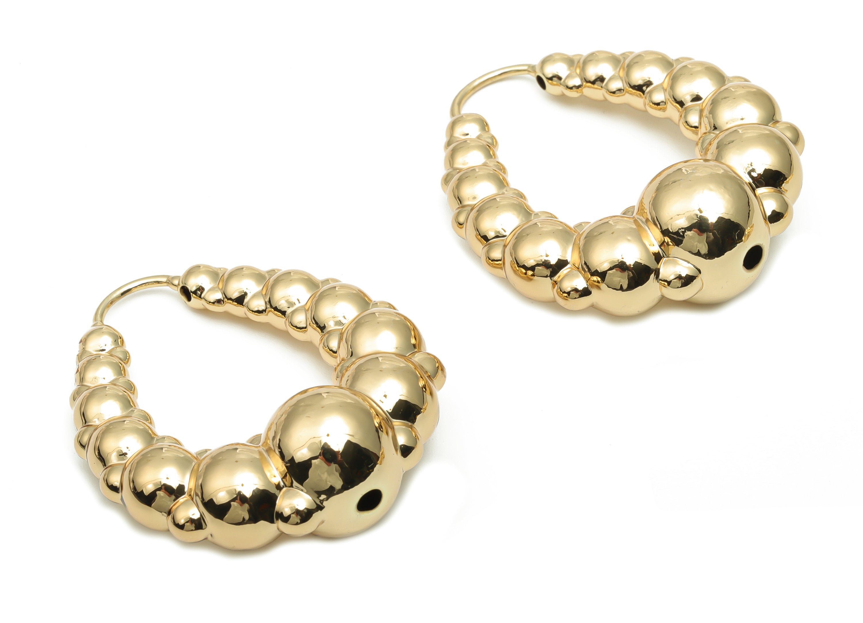 Brass Diamond Beads Earring Charms - Gold Diamond Beads Connector - Gold Tone Plated Brass - Jewelry Supplies - 49.55x40.83x17.21mm -PP5078G - DOMEDBAZAAR