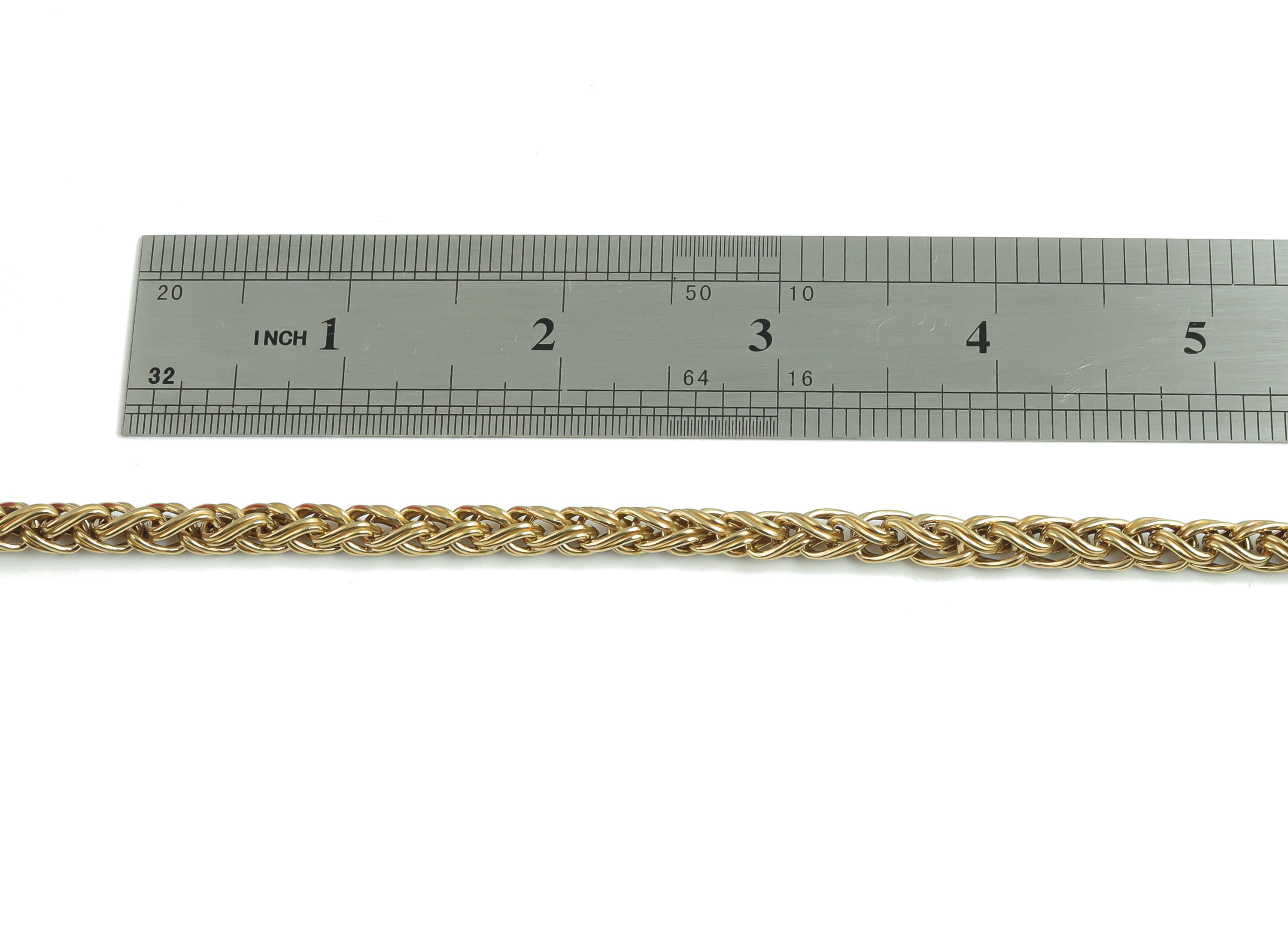 Brass Wheat Chain - 9*5.4mm Raw Brass Wheat Chain - Textured Rope Chain - Knitted Chain Jewellery Making - 0.35" x 0.21" x 0.04"- CC1218 - DOMEDBAZAAR
