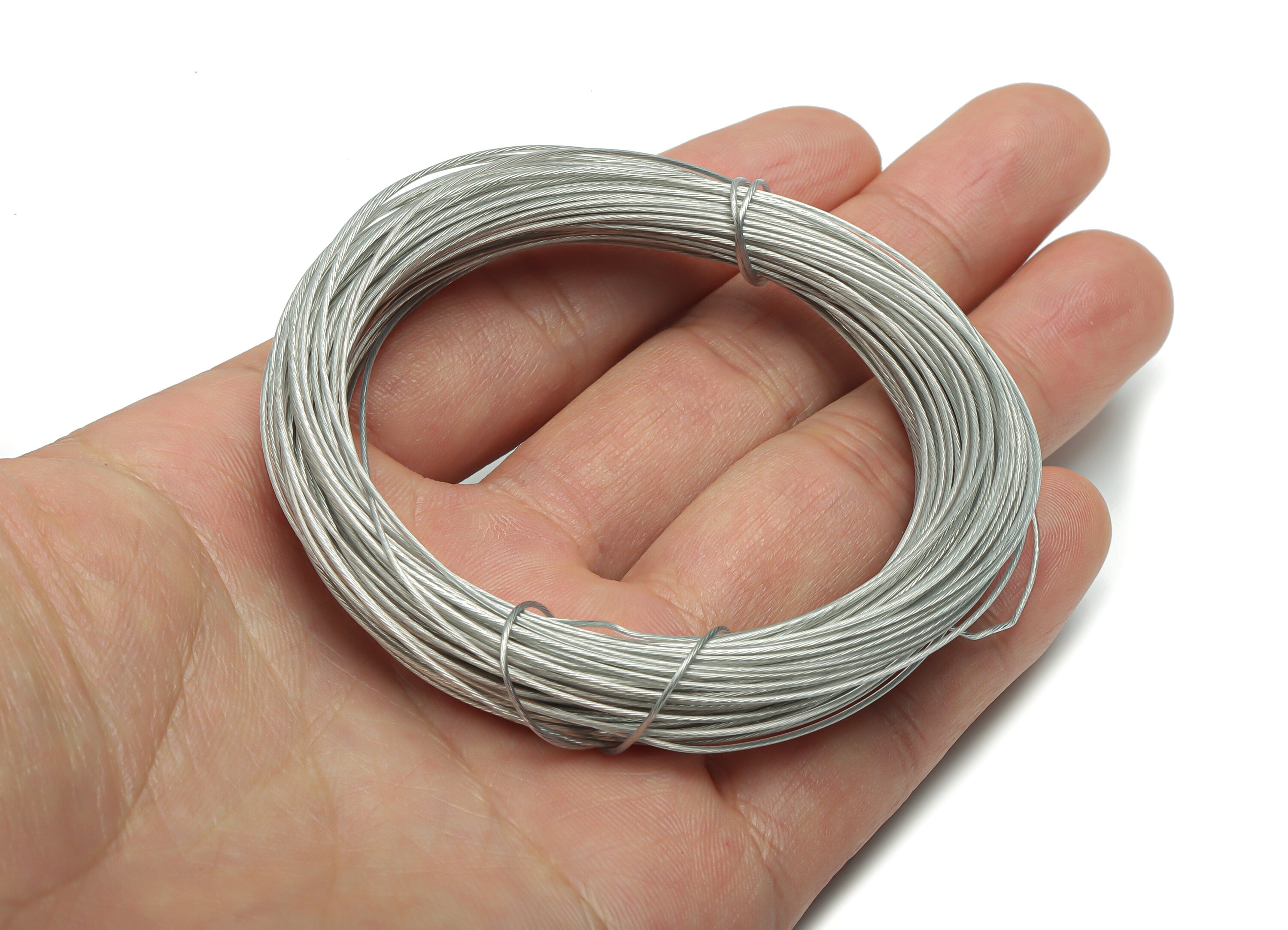 Stainless Steel Beading Wire - 201 Stainless Steel Bead Wire - Bulk Wire Beading - Cord for beaded bracelet - ALL SIZES 22ga 26ga 27ga 28ga - DOMEDBAZAAR