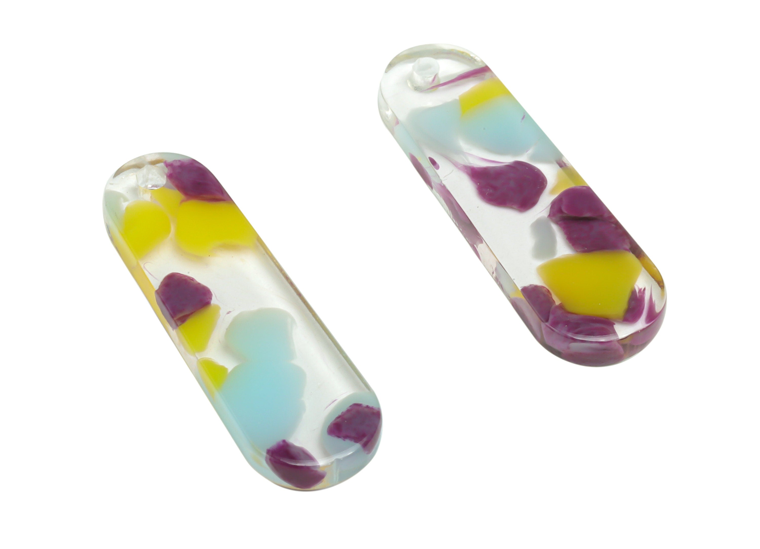 Acrylic Stick Earring Charms - Acrylic Stick Pendant - Jewelry Making Supplies - Color Code: A822 - 26.55x8.34x2.41mm - AC2446-A822 - DOMEDBAZAAR