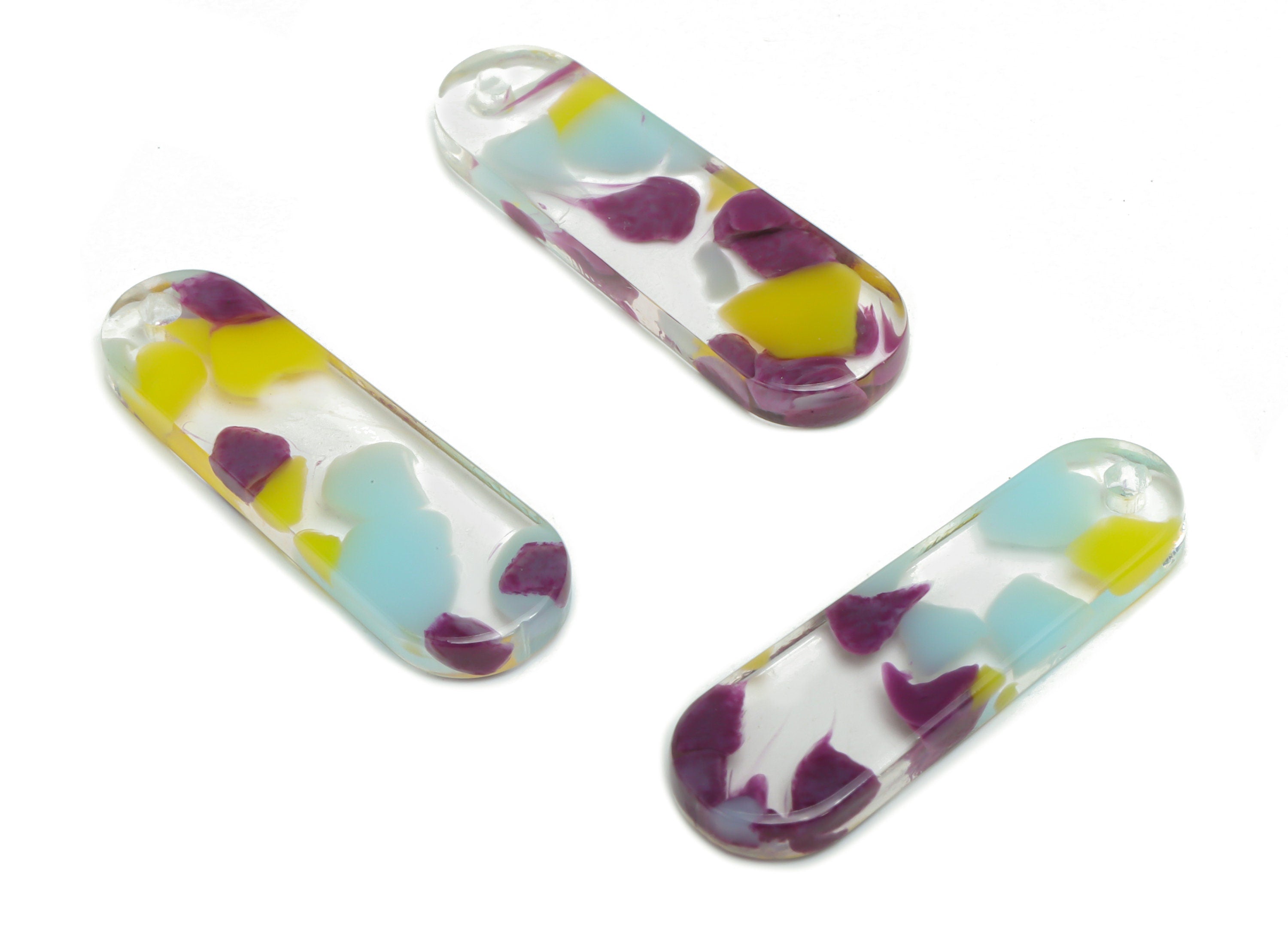 Acrylic Stick Earring Charms - Acrylic Stick Pendant - Jewelry Making Supplies - Color Code: A822 - 26.55x8.34x2.41mm - AC2446-A822 - DOMEDBAZAAR