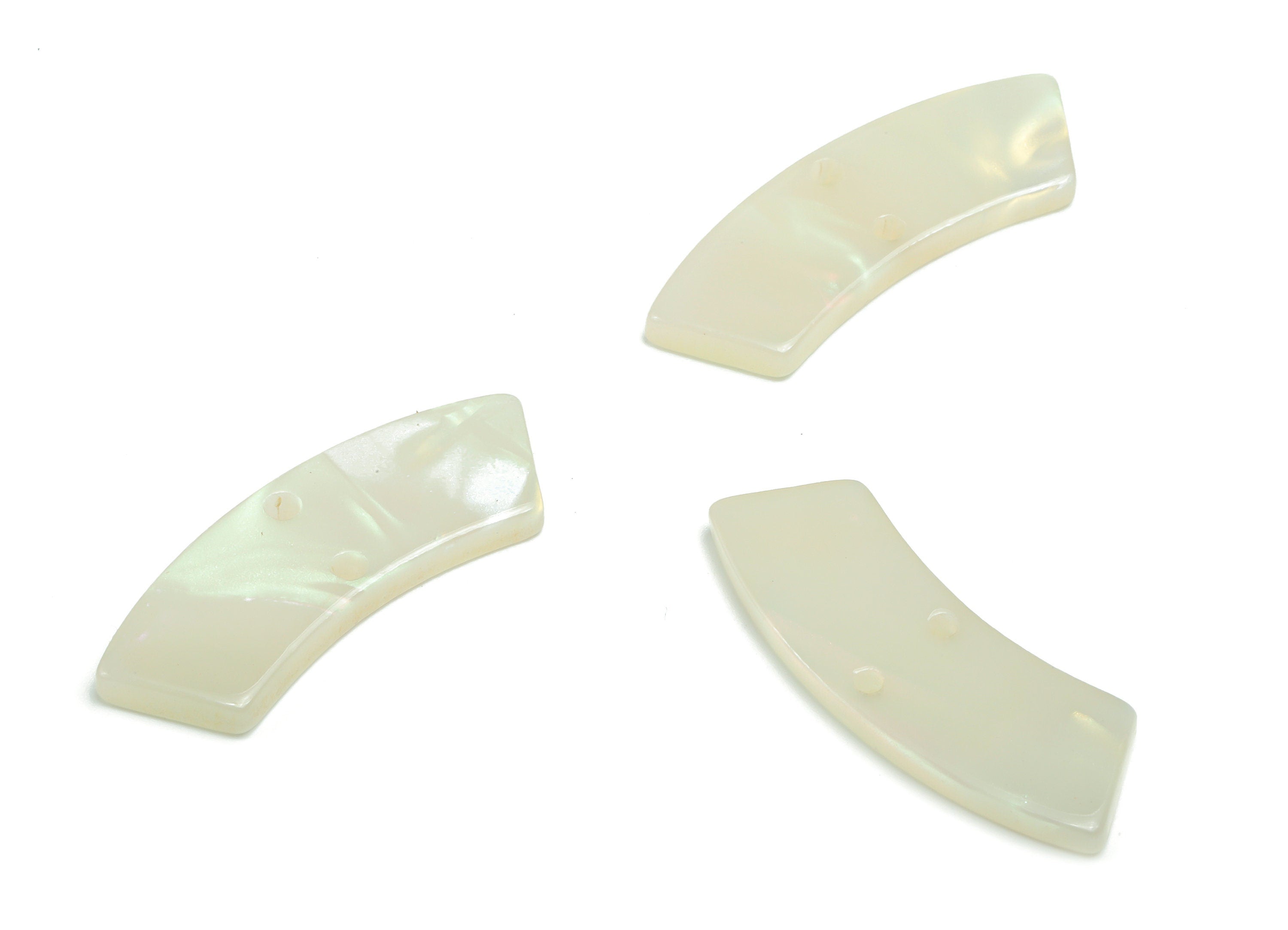 Acrylic Earring Charms - Irregular Shaped Connector - Arc Shaped 2 Hole - Jewelry Supplies - Color Code:A786- 30.94x9.96x2.57mm-AC2326-A786 - DOMEDBAZAAR