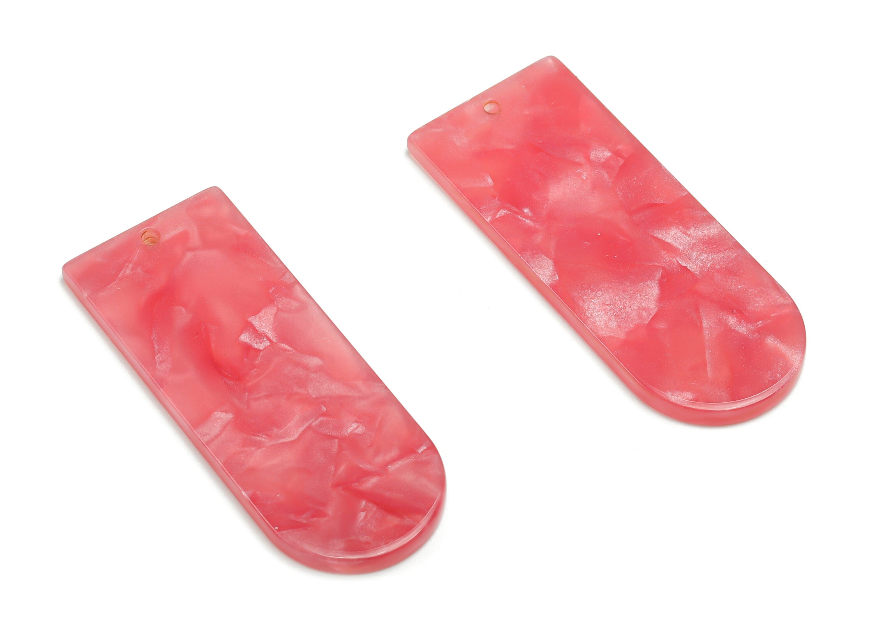 Acrylic D Earring Charms - Acrylic D Pendant - Jewelry Making Supplies - Color Code: A762 - 44.76x17.76x3.03mm - AC2373-A762 - DOMEDBAZAAR