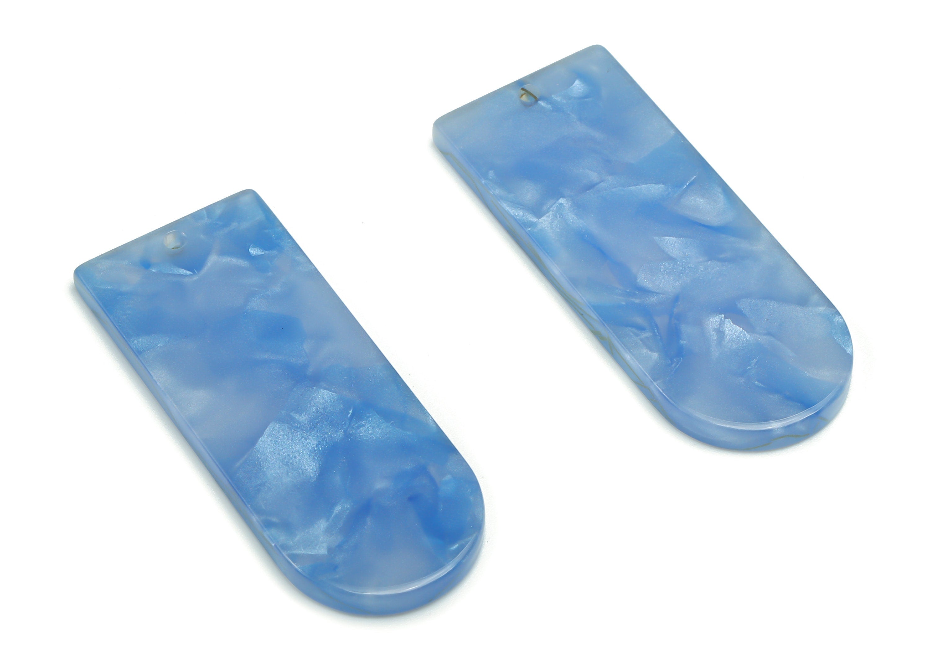 Acrylic D Earring Charms - Acrylic D Pendant - Jewelry Making Supplies - Color Code: A765 - 44.83x17.85x3.16mm - AC2373-A765 - DOMEDBAZAAR