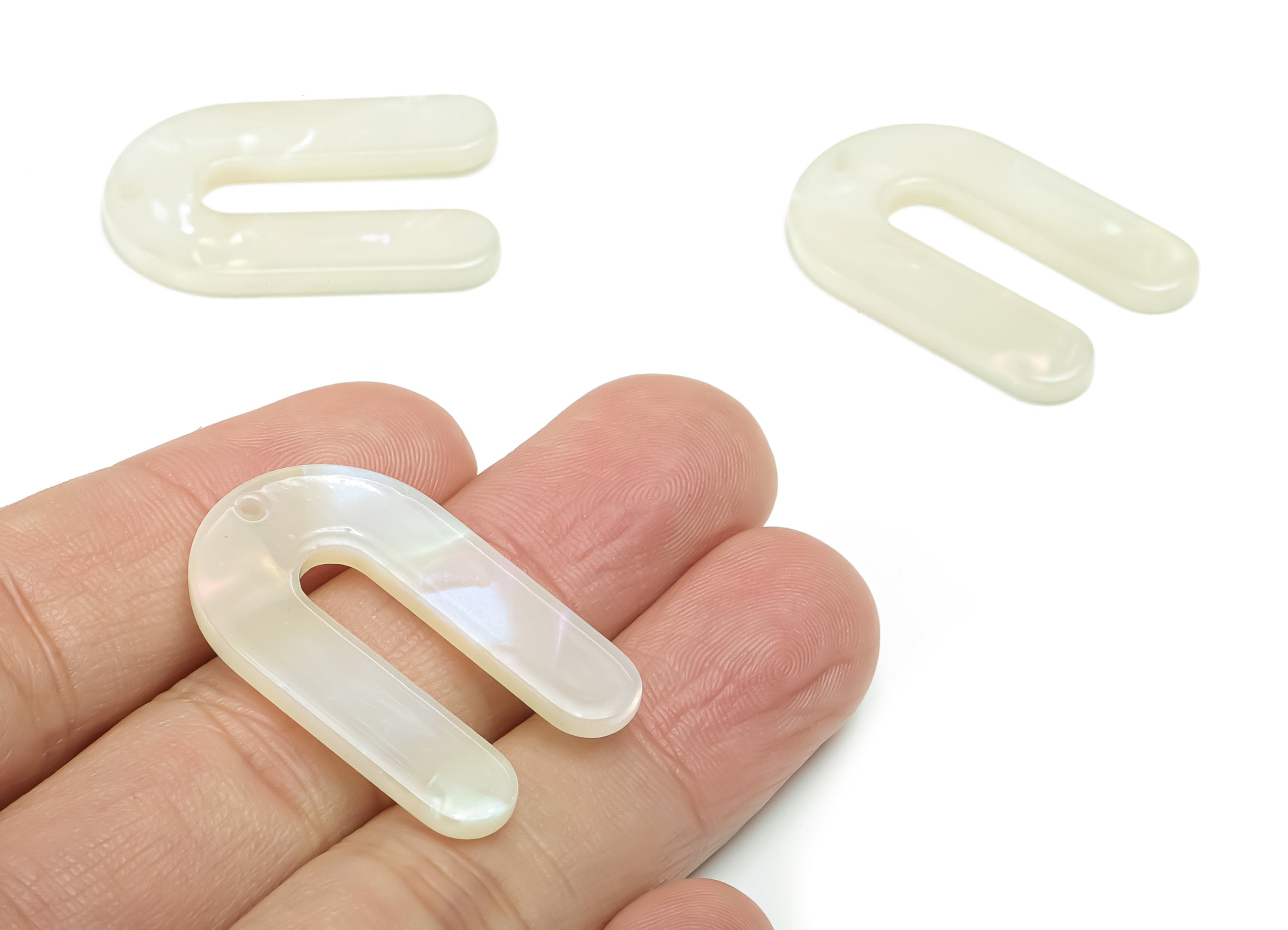 Acetate U Earring Charms - Acetate U Pendant - Jewelry Making Supplies - Color Code:786 - 32.43x21.71x2.66mm - AC1969-A786 - DOMEDBAZAAR