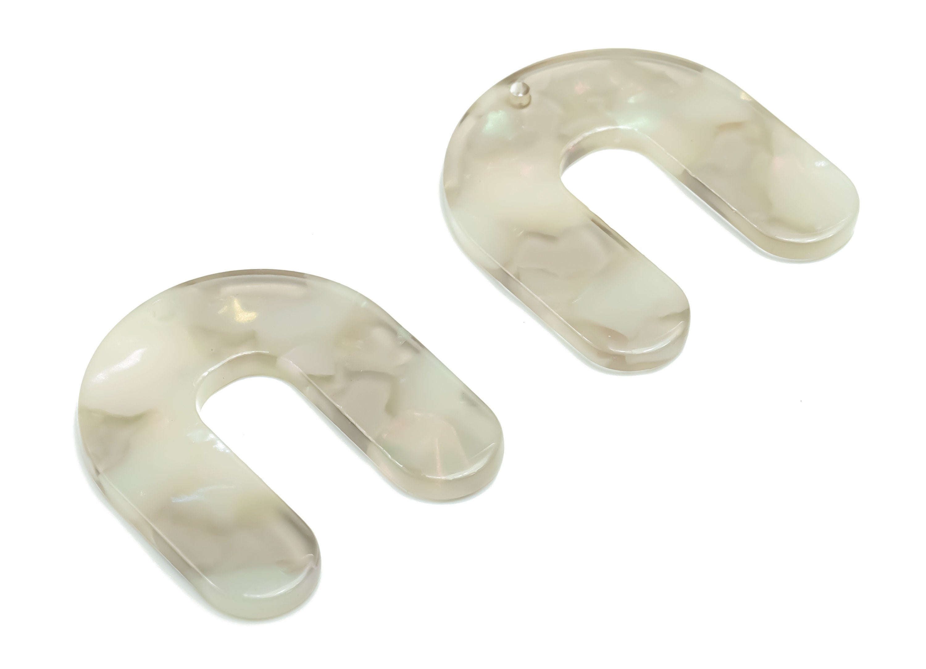 Acetate U Earring Charms - Acetate U Pendant - Jewelry Making Supplies - Color Code: A776 - 30.76x27.71x2.51mm - AC2377-A776 - DOMEDBAZAAR