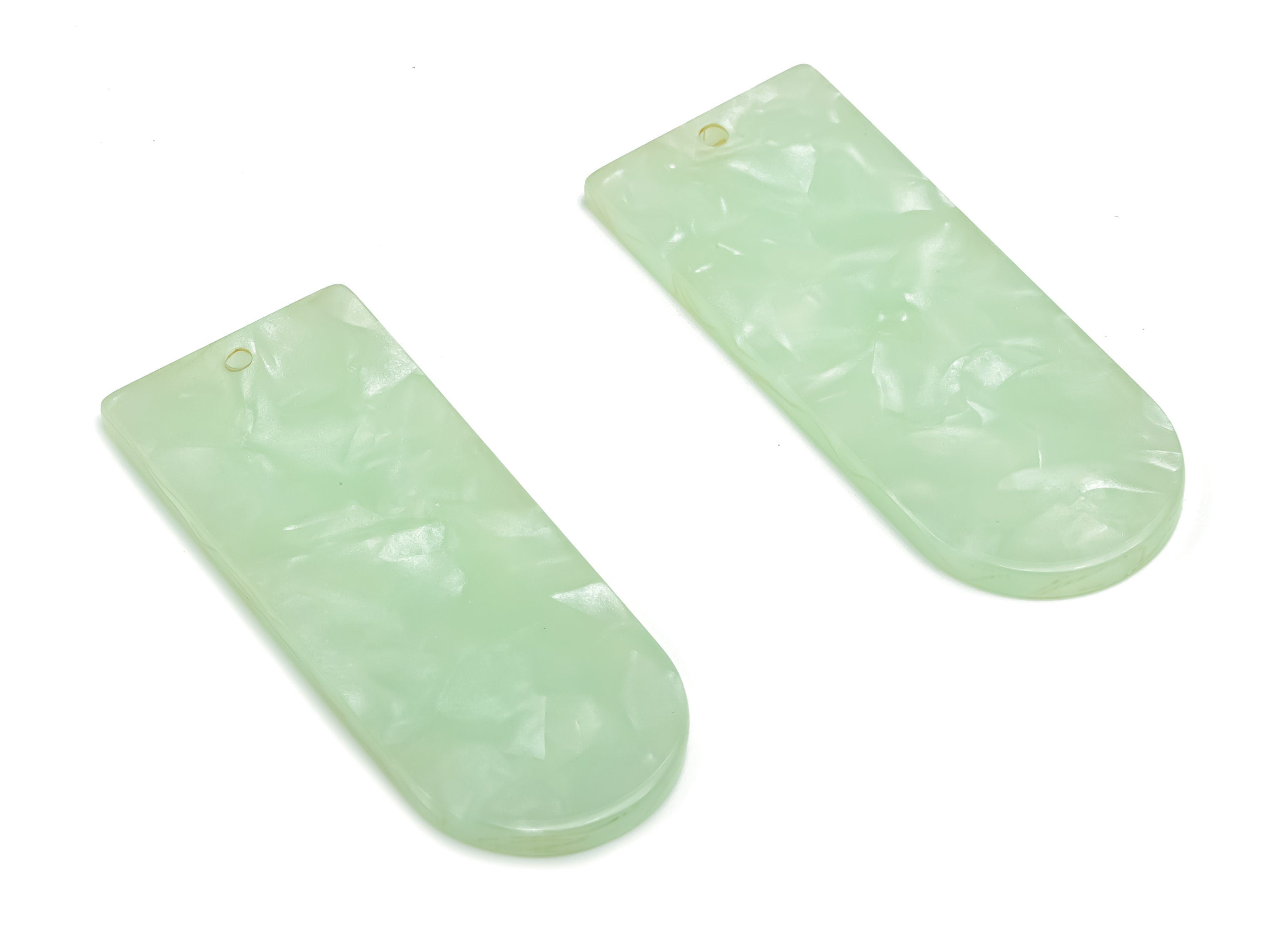 Acrylic D Earring Charms - Acrylic D Pendant - Jewelry Making Supplies - Color Code: A763 - 44.82x17.72x2.54mm - AC2373-A763 - DOMEDBAZAAR