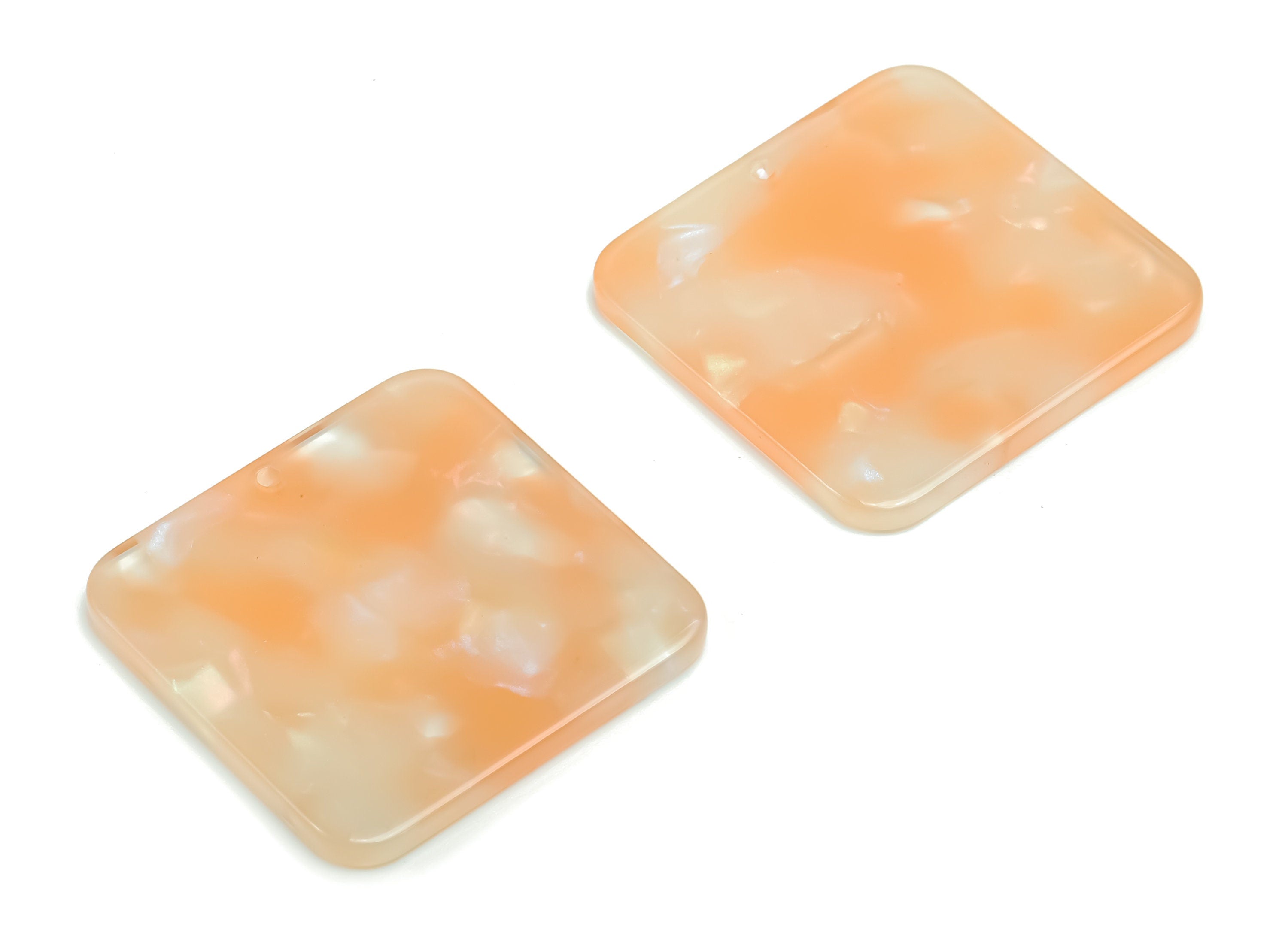 Acetate Square Earring Charms - Acetate Square Pendant - Jewelry Making Supplies - Color Code: A778 - 29.83x29.81x2.53mm - AC2378-A778 - DOMEDBAZAAR