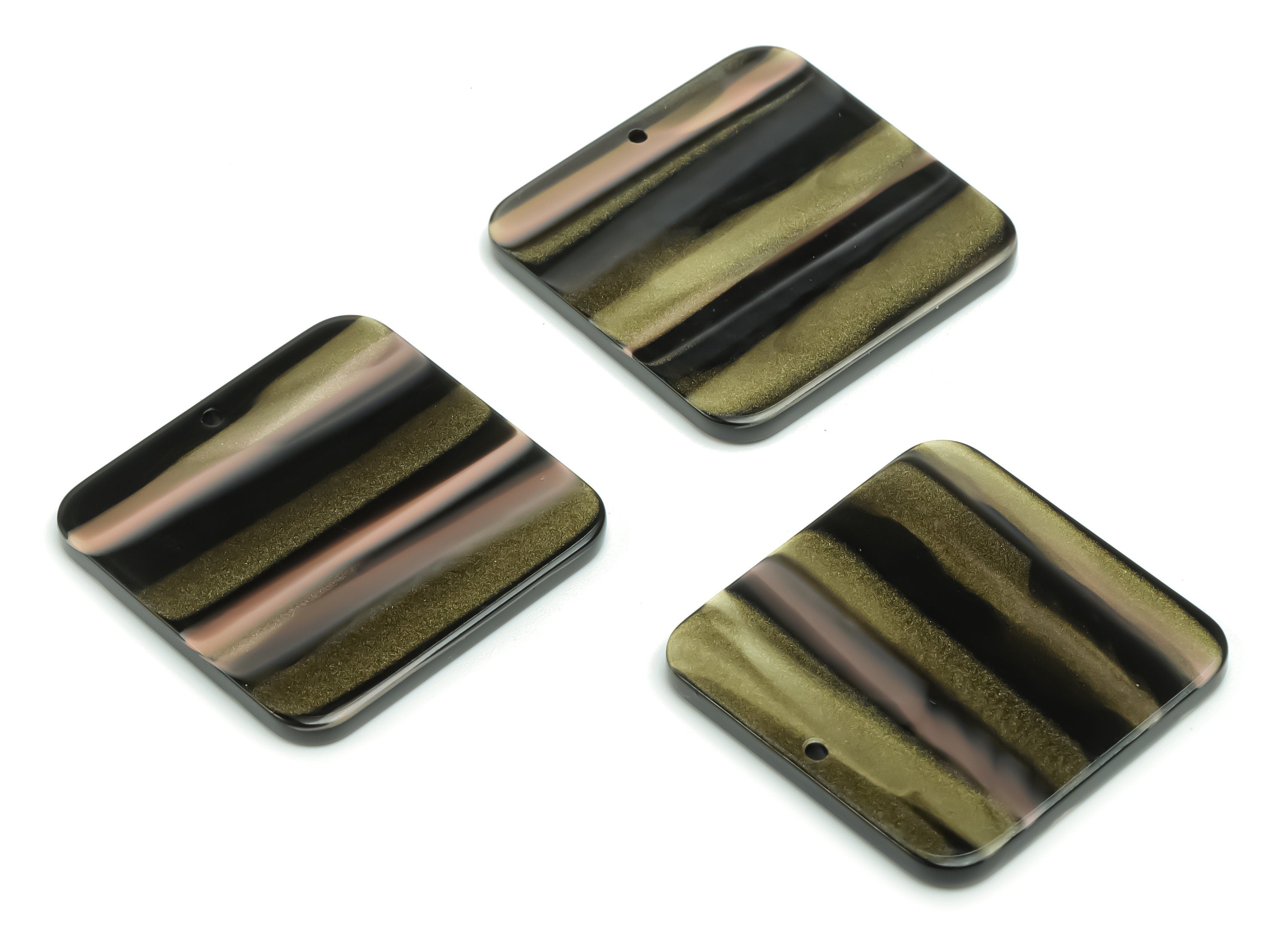 Acrylic Square Earring Charms - Acrylic Square Pendant - Jewelry Making Supplies - Color Code: A780 - 28.96x28.93x1.78mm - AC2378-A780 - DOMEDBAZAAR