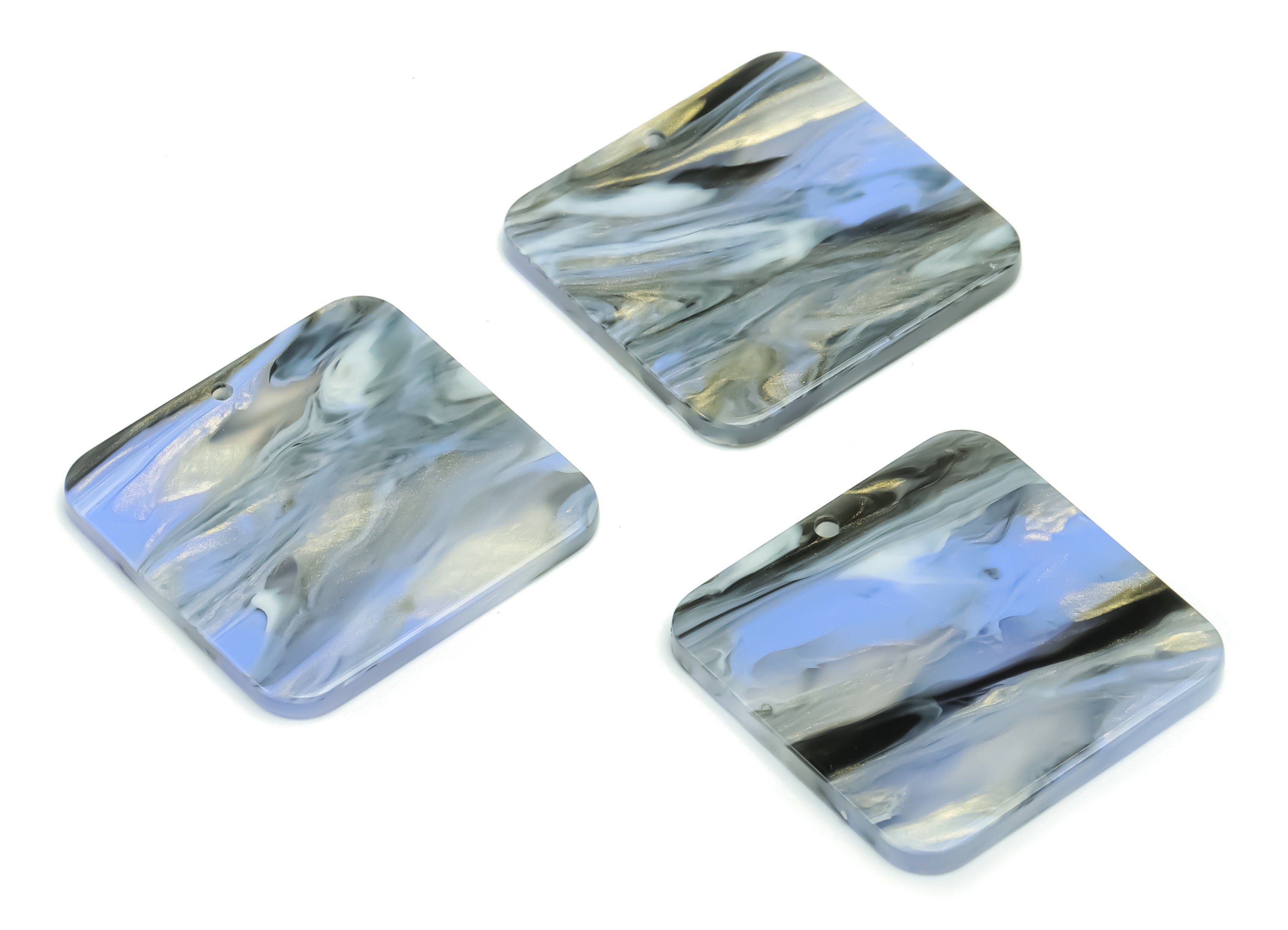 Acrylic Square Earring Charms - Acrylic Square Pendant - Jewelry Making Supplies - Color Code: A779 - 29.87x29.82x2.41mm - AC2378-A779 - DOMEDBAZAAR