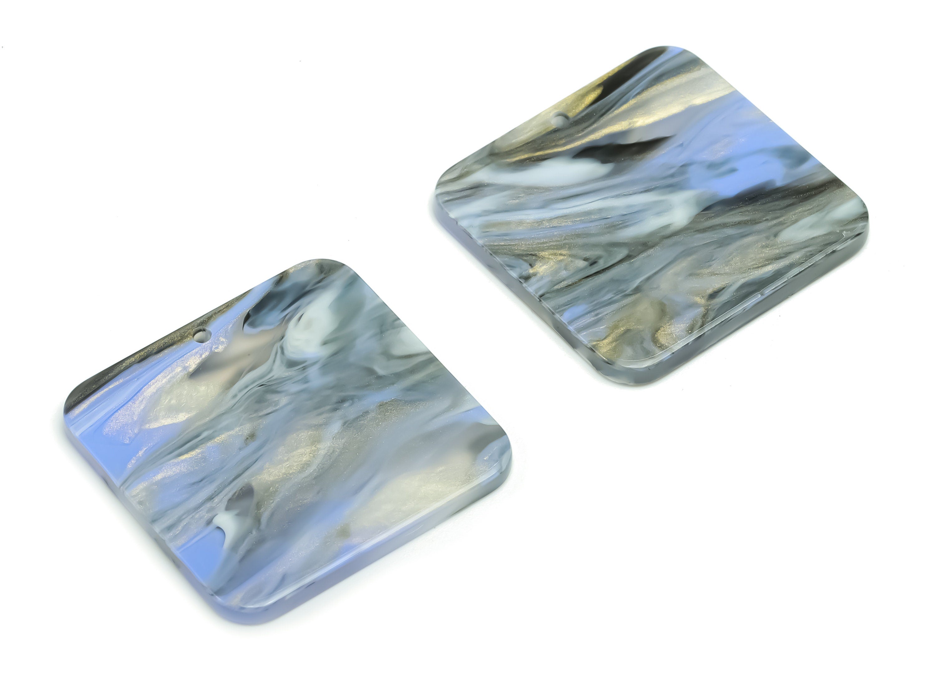 Acrylic Square Earring Charms - Acrylic Square Pendant - Jewelry Making Supplies - Color Code: A779 - 29.87x29.82x2.41mm - AC2378-A779 - DOMEDBAZAAR