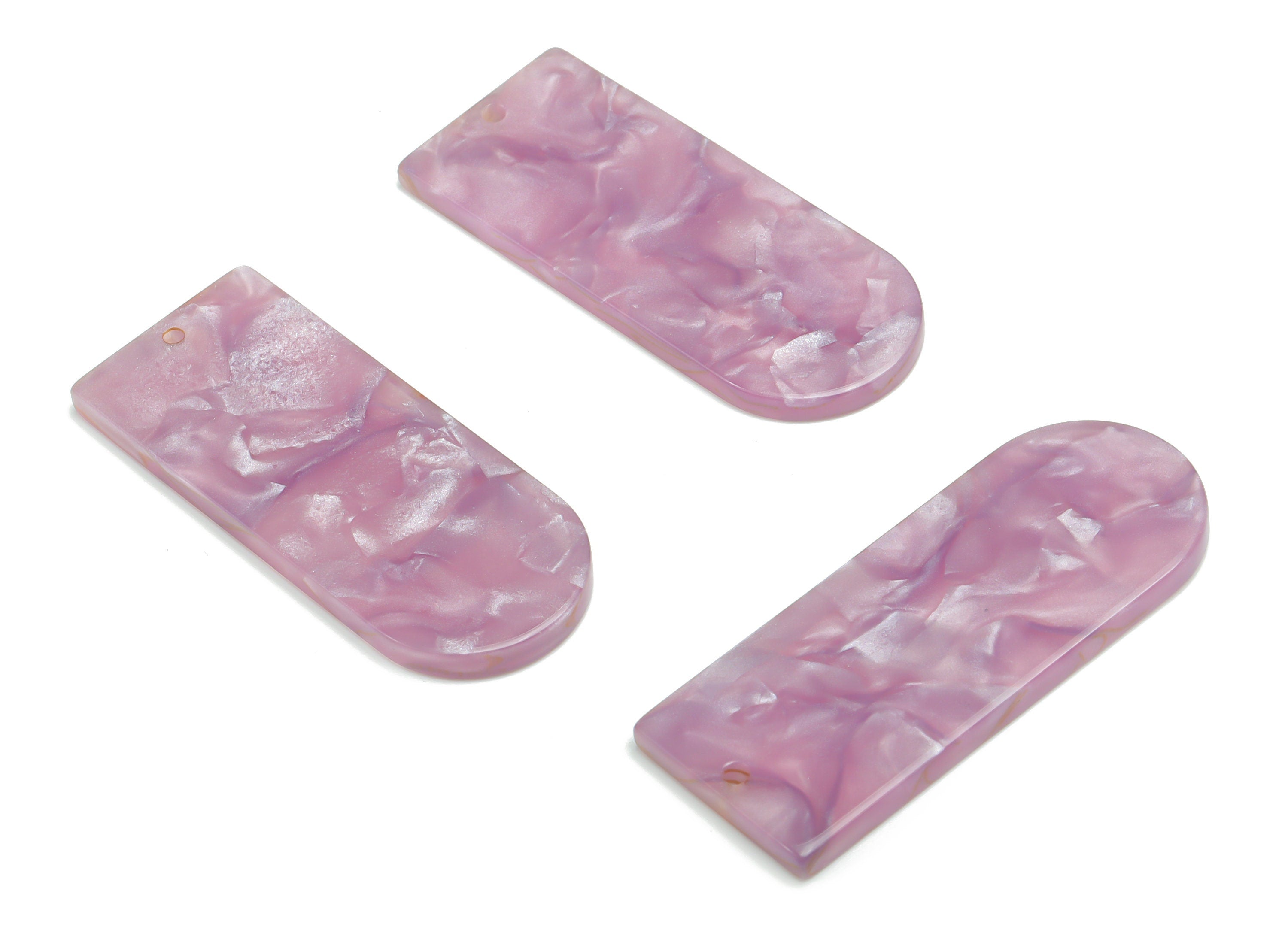 Acrylic D Earring Charms - Acrylic D Pendant - Jewelry Making Supplies - Color Code: A764 - 44.8x17.77x2.57mm - AC2373-A764 - DOMEDBAZAAR