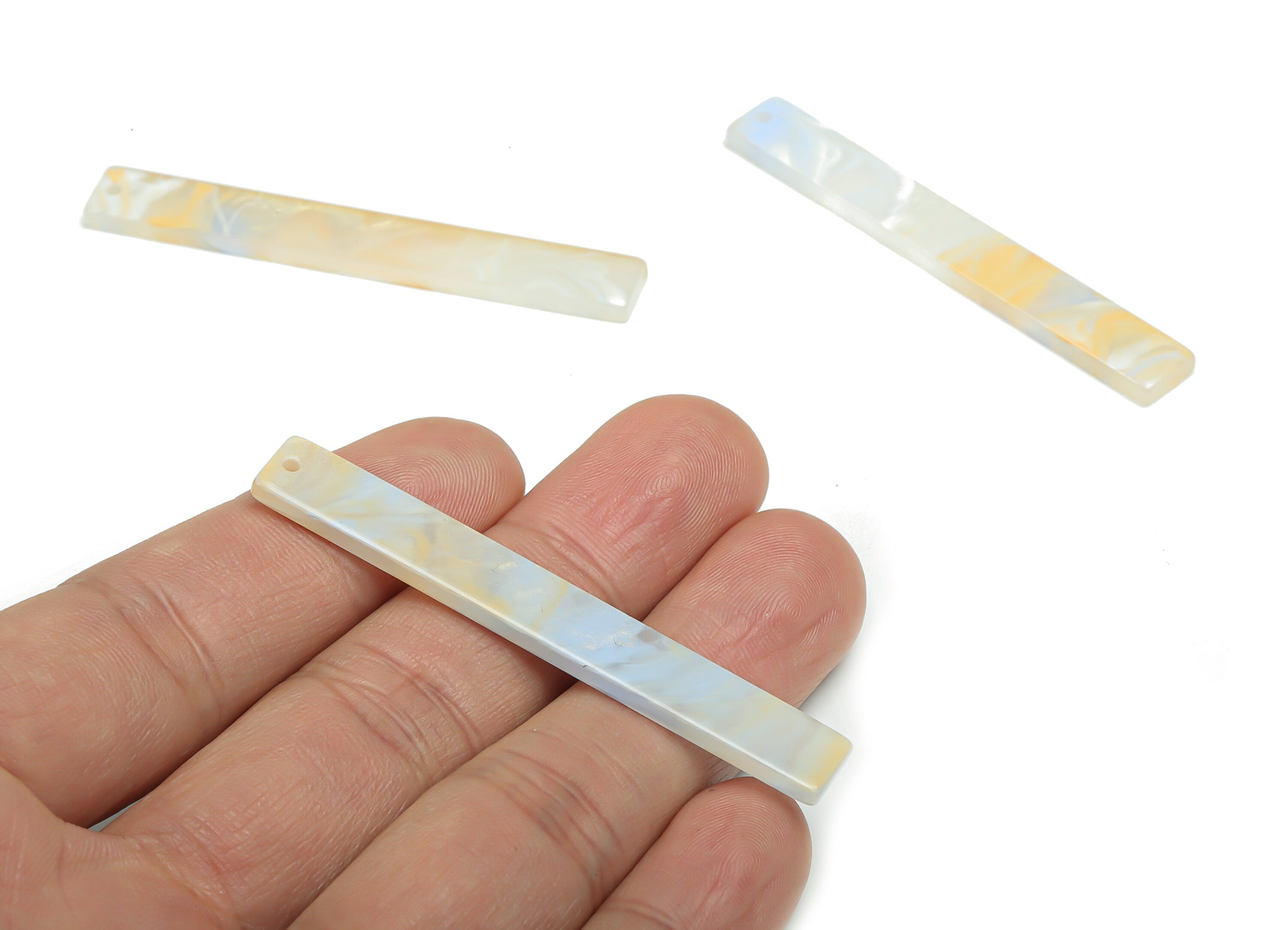 Acrylic Long Stick Earring Charms - Acrylic Bar Pendant - Jewelry Making Supplies - Color Code: A792 - 59.69x7.77x2.39mm - AC1049-A792 - DOMEDBAZAAR