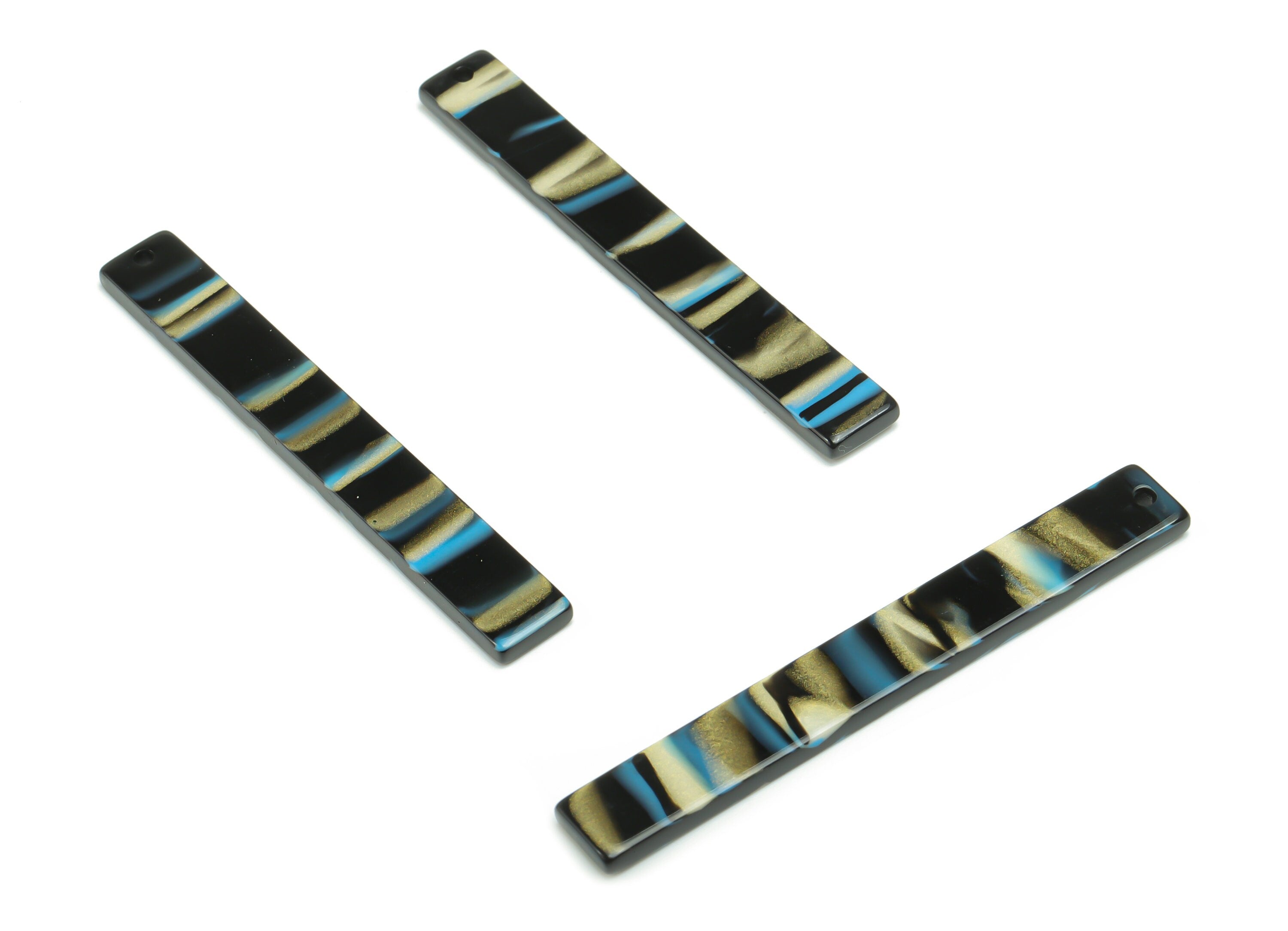 Acrylic Long Stick Earring Charms - Acrylic Bar Pendant - Jewelry Making Supplies - Color Code: A788 - 59.82x7.8x2.4mm - AC1049-A788 - DOMEDBAZAAR