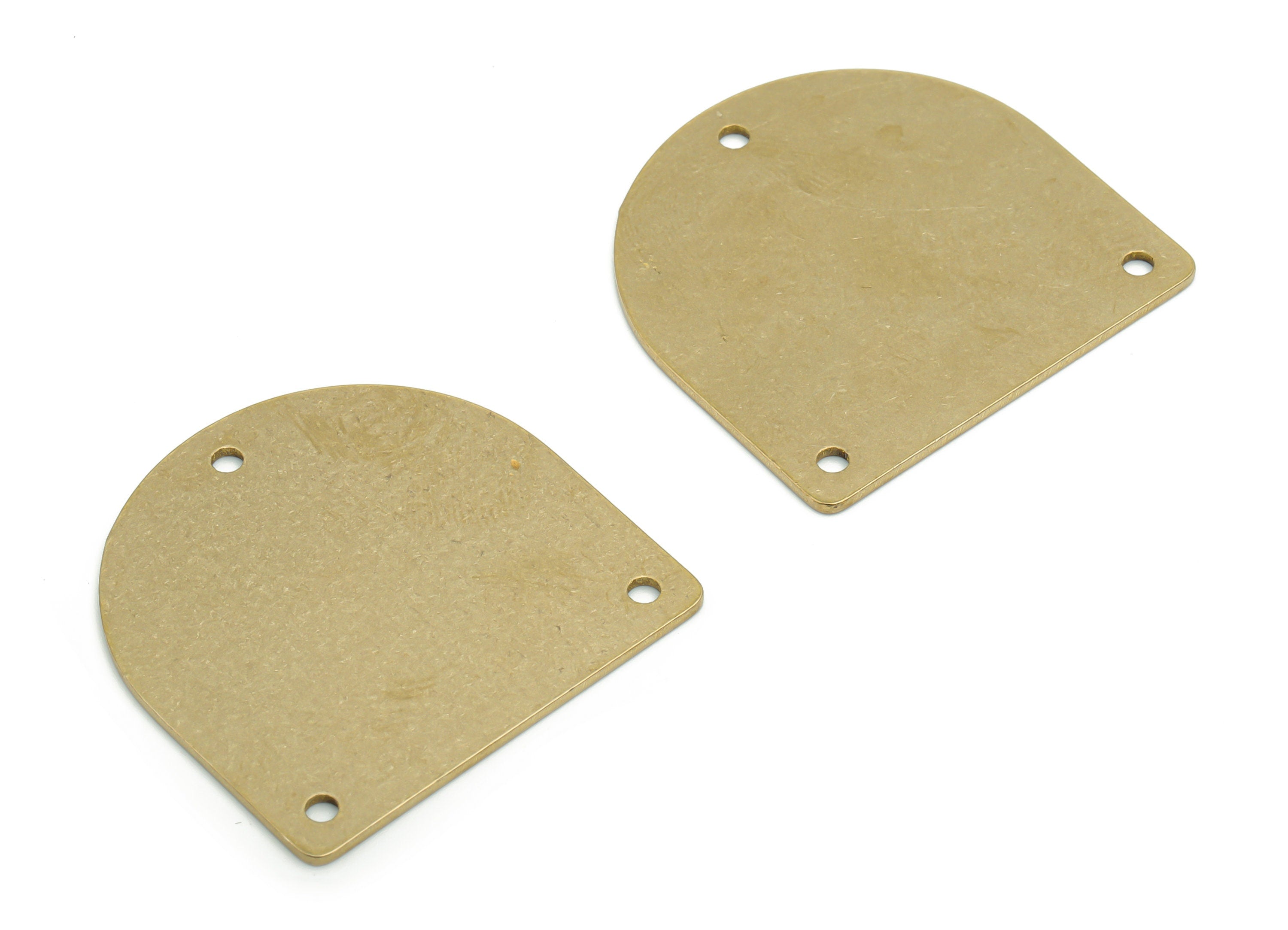 Personalized stamping blank - Brass Domed Earring Connector - Raw Brass D Charms and Pendant - Jewelry Supplies - 29.84x29.81x0.8mm - PP5102 - DOMEDBAZAAR