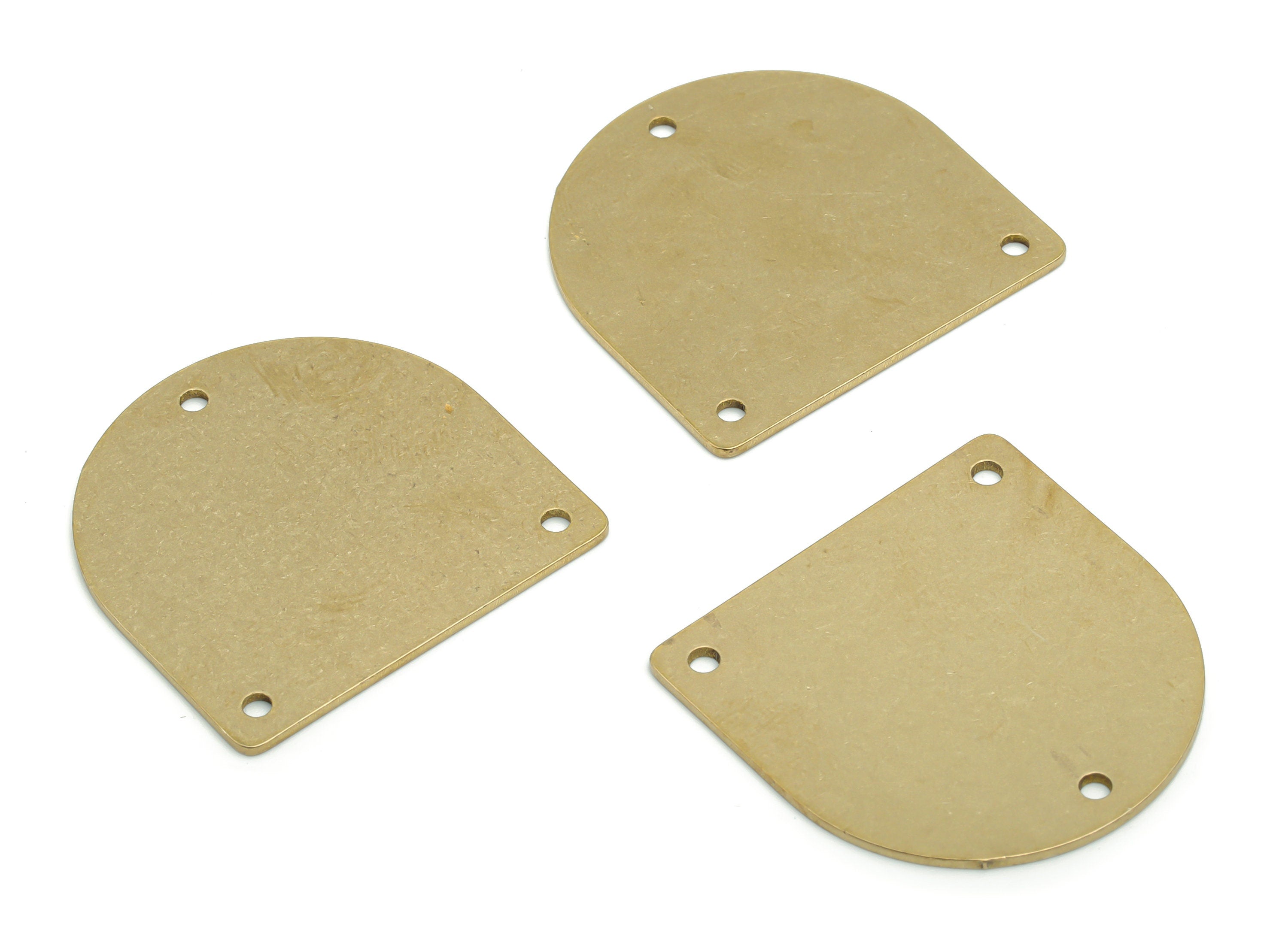 Personalized stamping blank - Brass Domed Earring Connector - Raw Brass D Charms and Pendant - Jewelry Supplies - 29.84x29.81x0.8mm - PP5102 - DOMEDBAZAAR