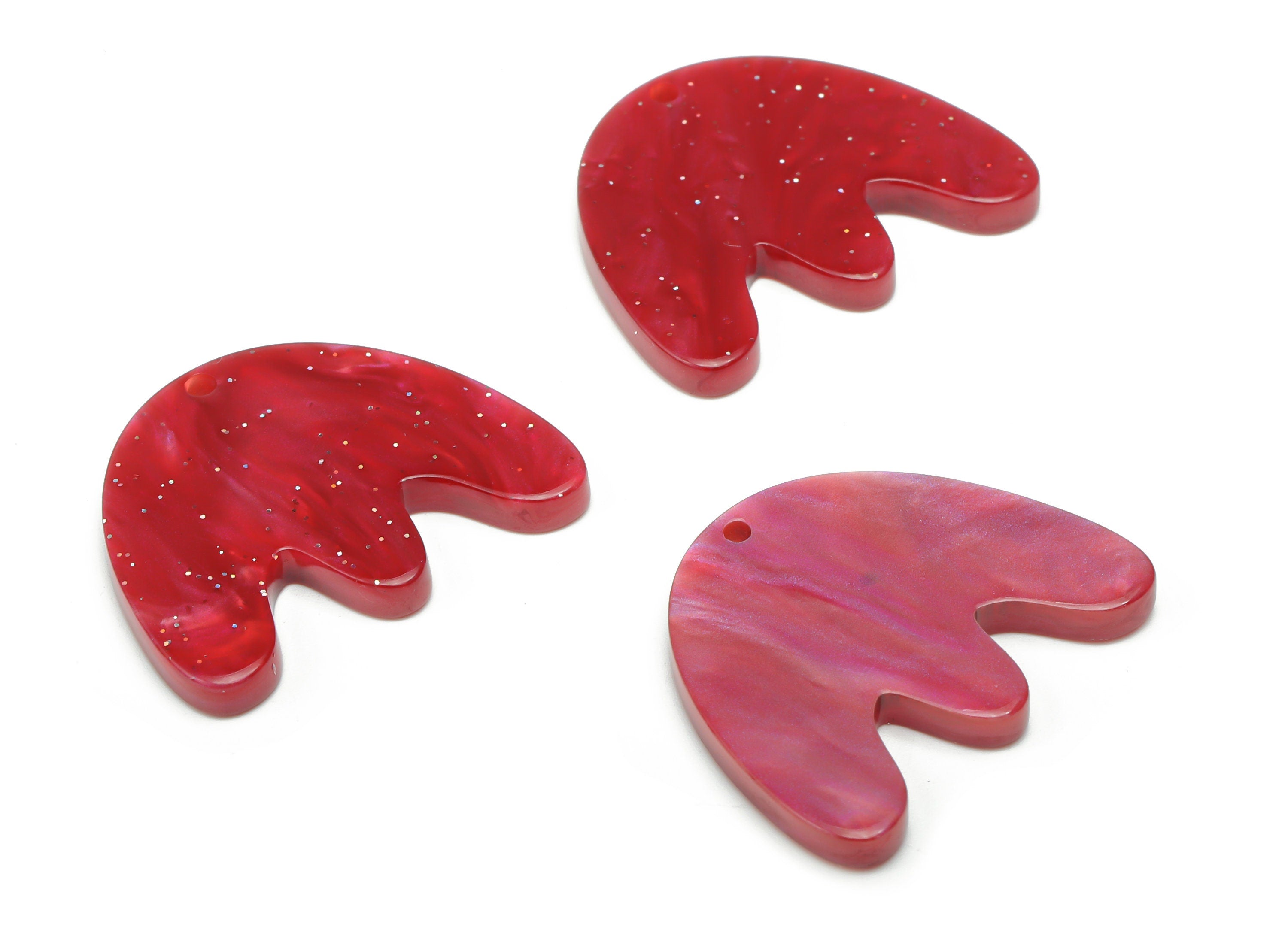 Acrylic Jellyfish E Earring Charms - Acrylic Geometry Pendant - Jewelry Making Supplies - Color Code: A799 - 28.44x23.09x2.97mm -AC2395-A799 - DOMEDBAZAAR