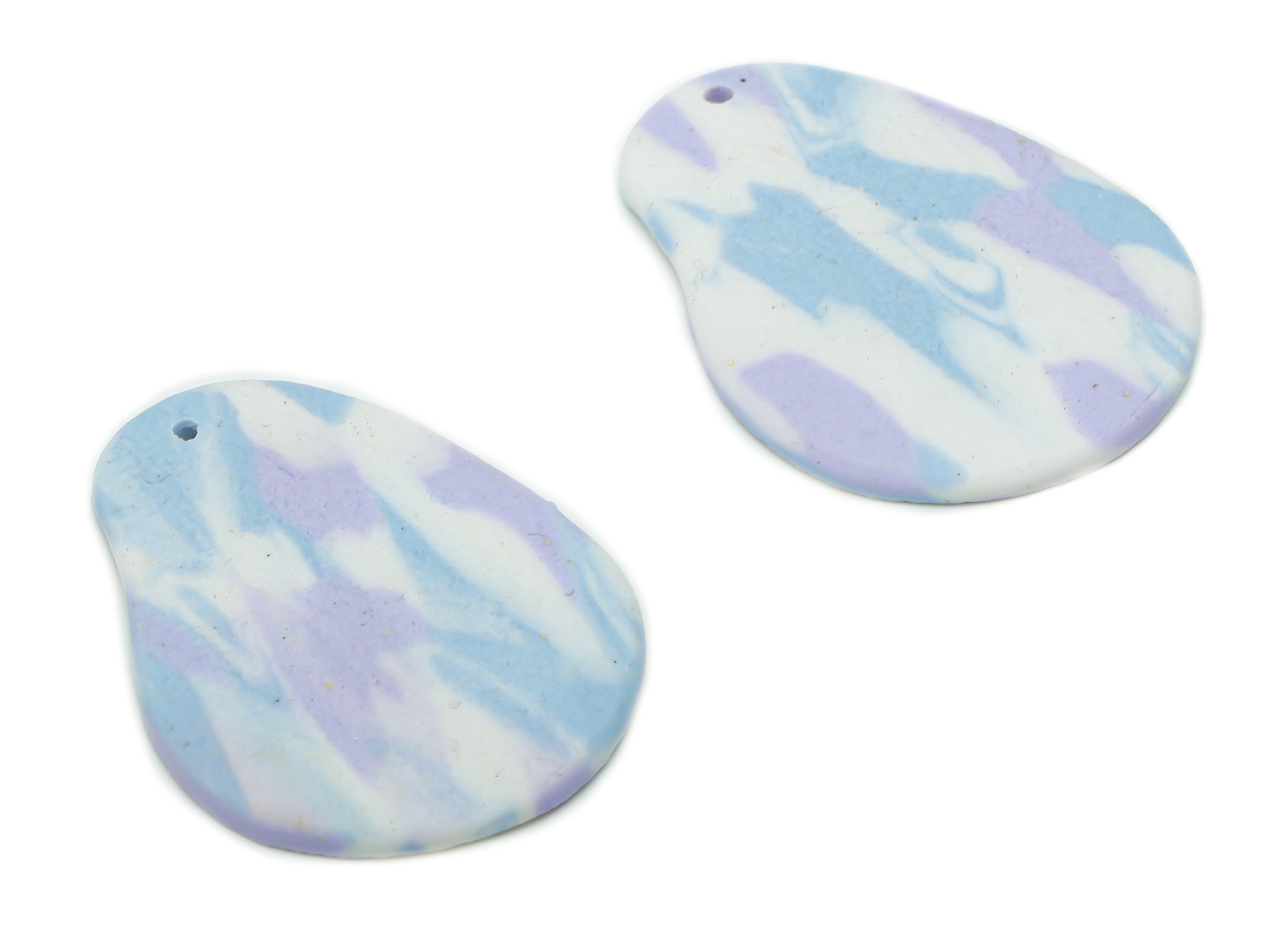 Polymer Clay Irregular Earring Charms - Polymer Clay Geometry Pandant - Jewelry Handmade Making - 31.82x23.92x2.45mm - PC2322 - DOMEDBAZAAR