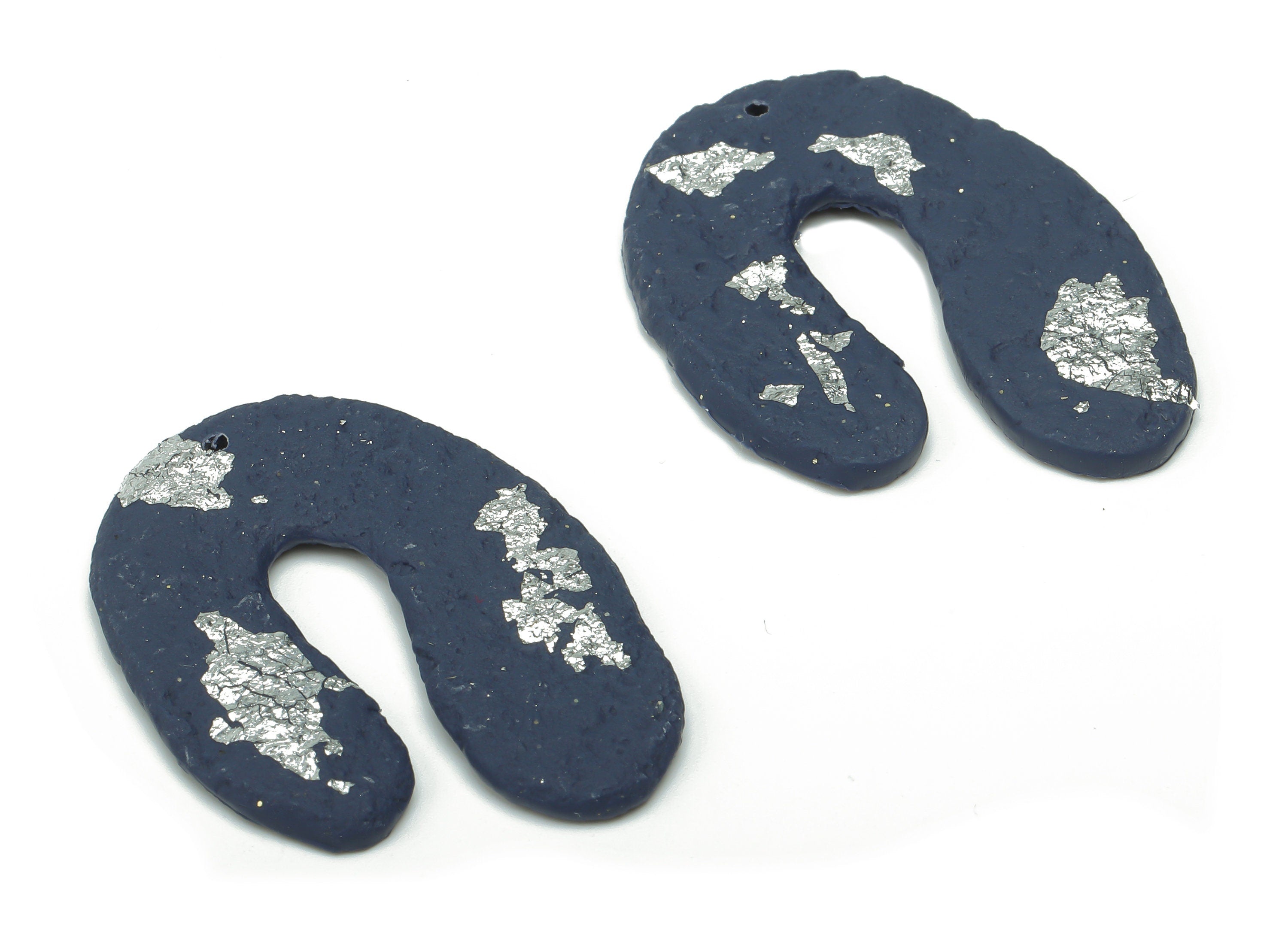 Polymer Clay Domed U Earring Connector - Polymer Clay Geometry Charms and Pandant - Jewelry Handmade Making - 36.99x29.36x2.17mm - PC2311 - DOMEDBAZAAR