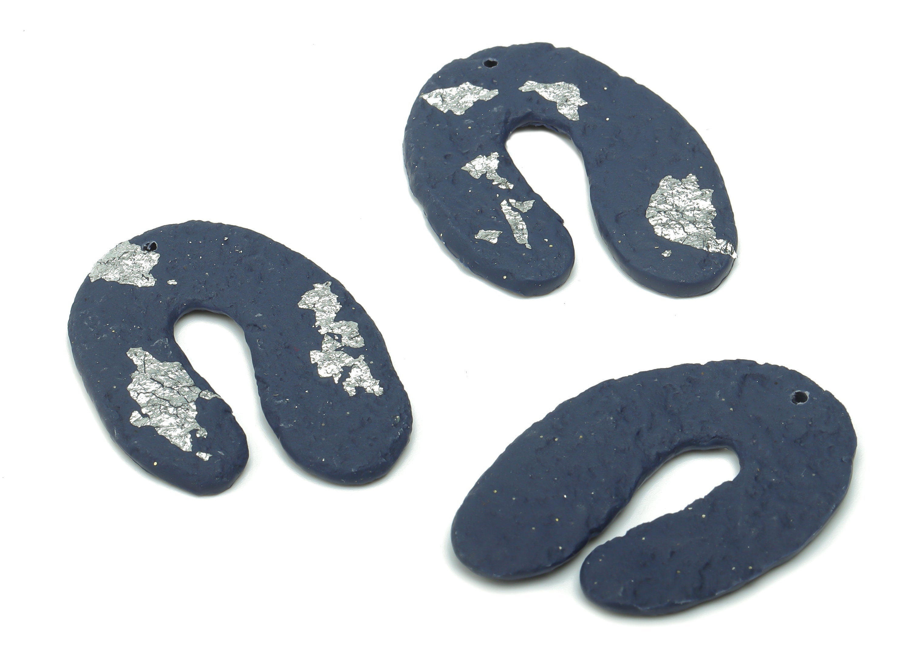 Polymer Clay Domed U Earring Connector - Polymer Clay Geometry Charms and Pandant - Jewelry Handmade Making - 36.99x29.36x2.17mm - PC2311 - DOMEDBAZAAR