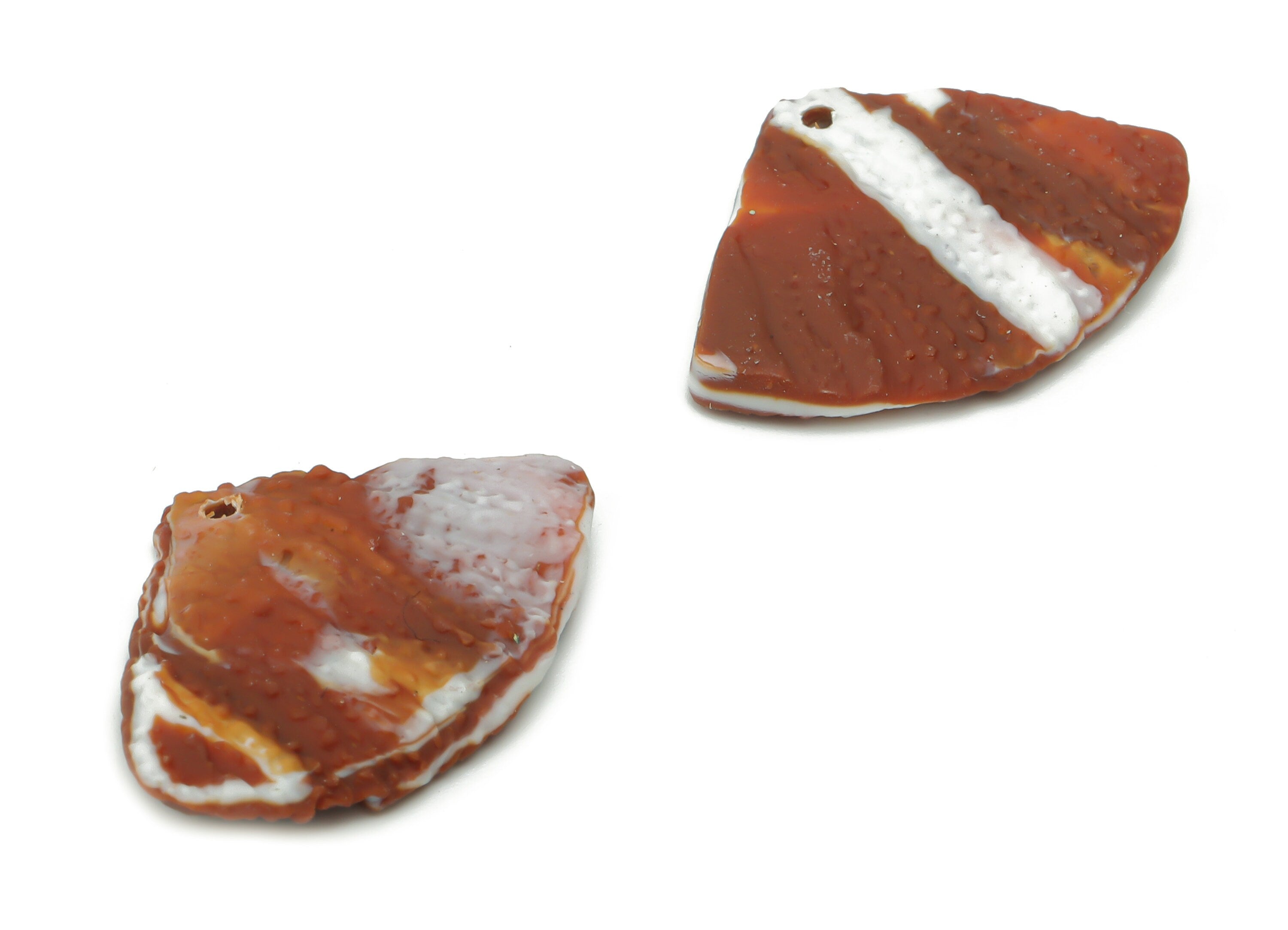 Polymer Clay Triangle Earring Charms - Polymer Clay Triangle Pandant - Quarter Round Charm - Jewelry Handmade - 21.47x16.67x3.02mm - PC2336 - DOMEDBAZAAR