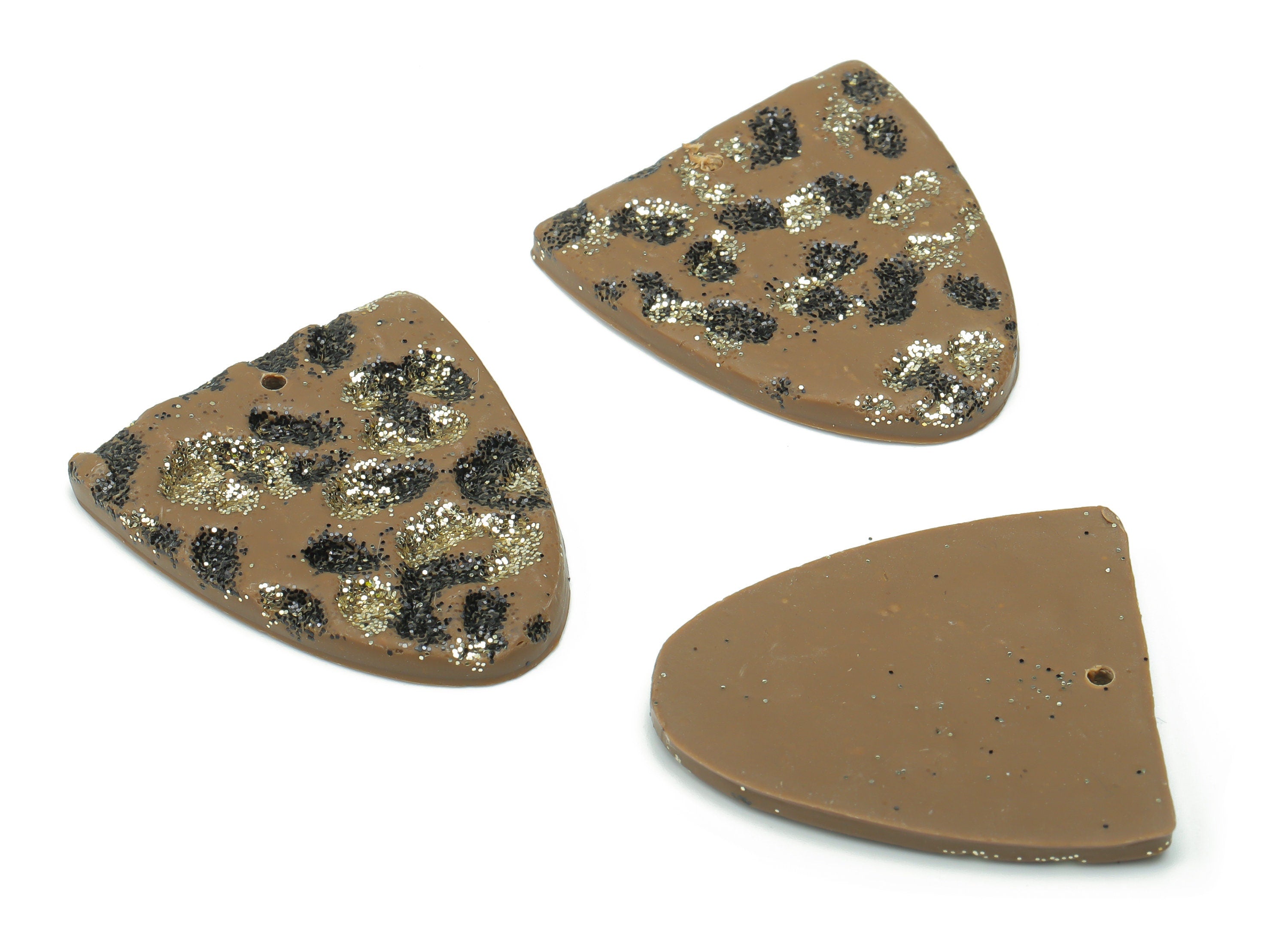 Polymer Clay Domed Earring Charms - Polymer Clay D Pandant - Jewelry Handmade Making - 28.46x25.29x2.86mm - PC2328 - DOMEDBAZAAR