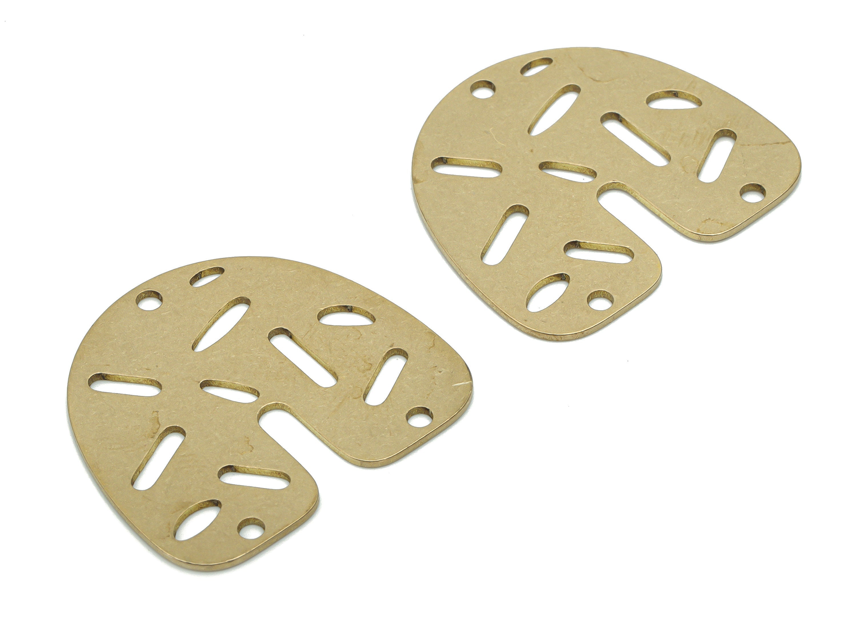 Brass Bubble Domed Earring Connector - Raw Brass Bubble U Charms and Pendant - DIY Jewelry Making Supplies - 29.91x27.06x0.76mm - PPZ0148 - DOMEDBAZAAR