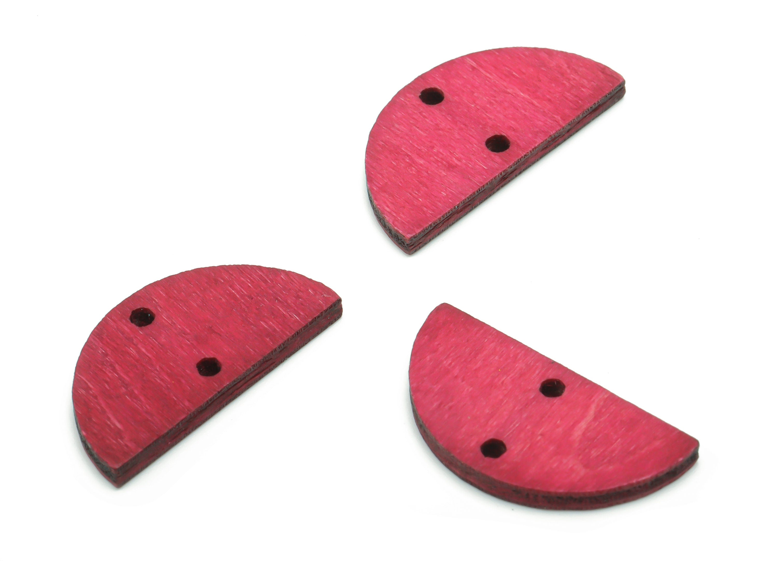 Poplar Plywood Semicircle Earring Connectors - Poplar Plywood Half Moon Pendant - DIY Jewelry Making Supplies - 19.9x10.05x1.9mm - BB1157B - DOMEDBAZAAR