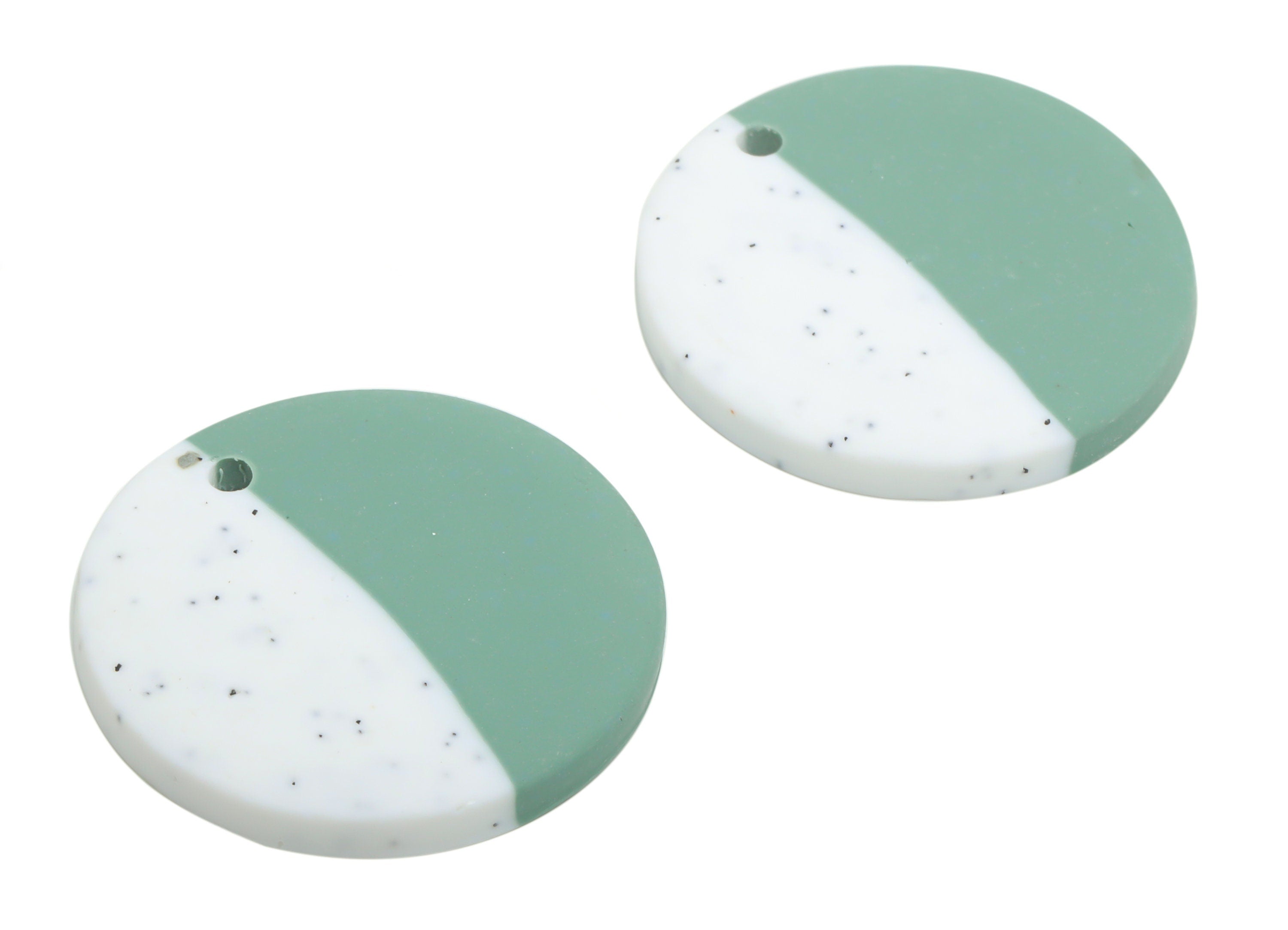 PolymerClay Round Earring Charms - PolymerClay Circle Pandant - Earring Findings - Jewelry Handmade - 25.61x24.85x4.9mm - PC2294D - DOMEDBAZAAR