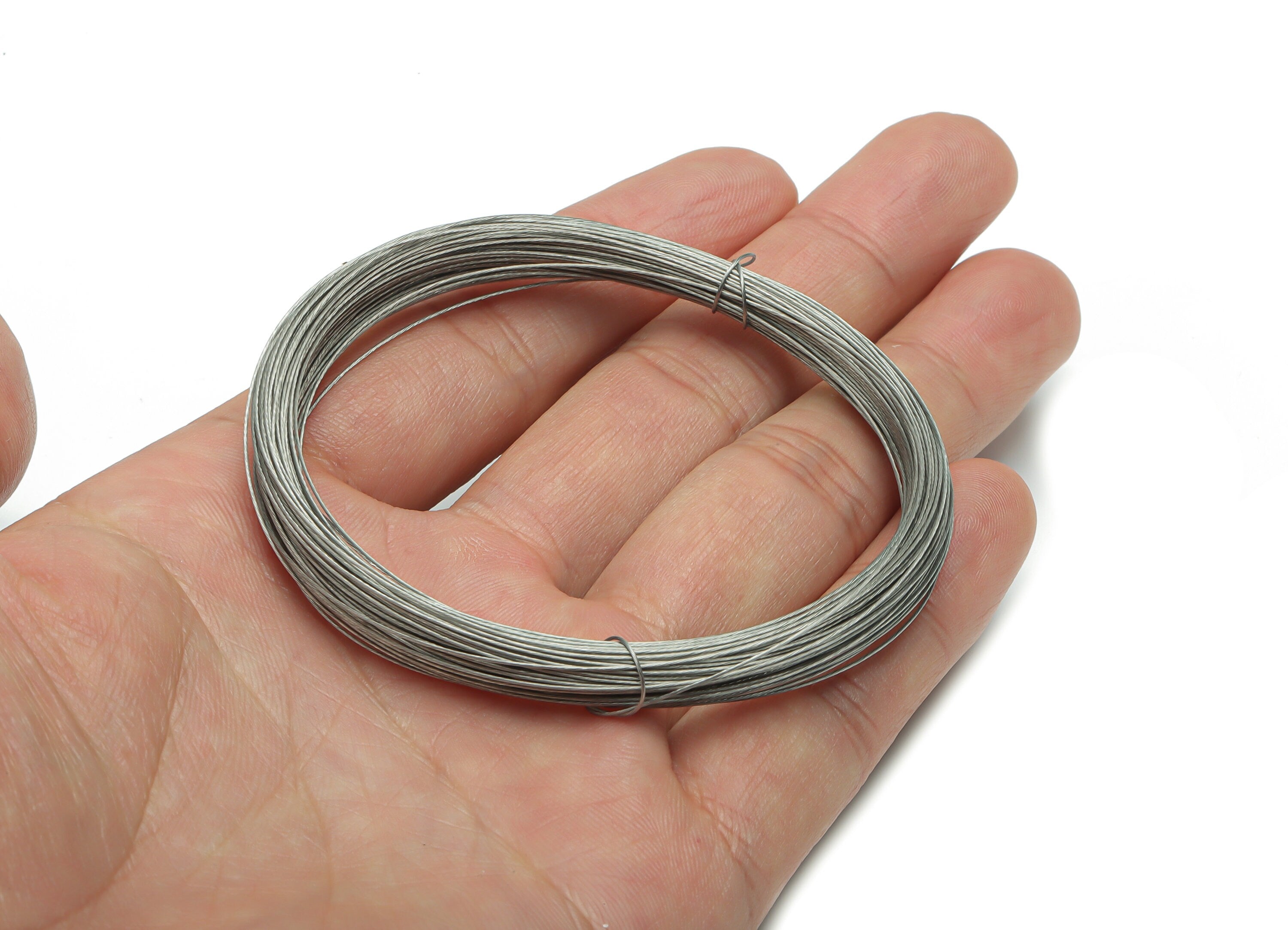 Stainless Steel Beading Wire - 201 Stainless Steel Bead Wire - Bulk Wire Beading - Cord for beaded bracelet - ALL SIZES 22ga 26ga 27ga 28ga - DOMEDBAZAAR