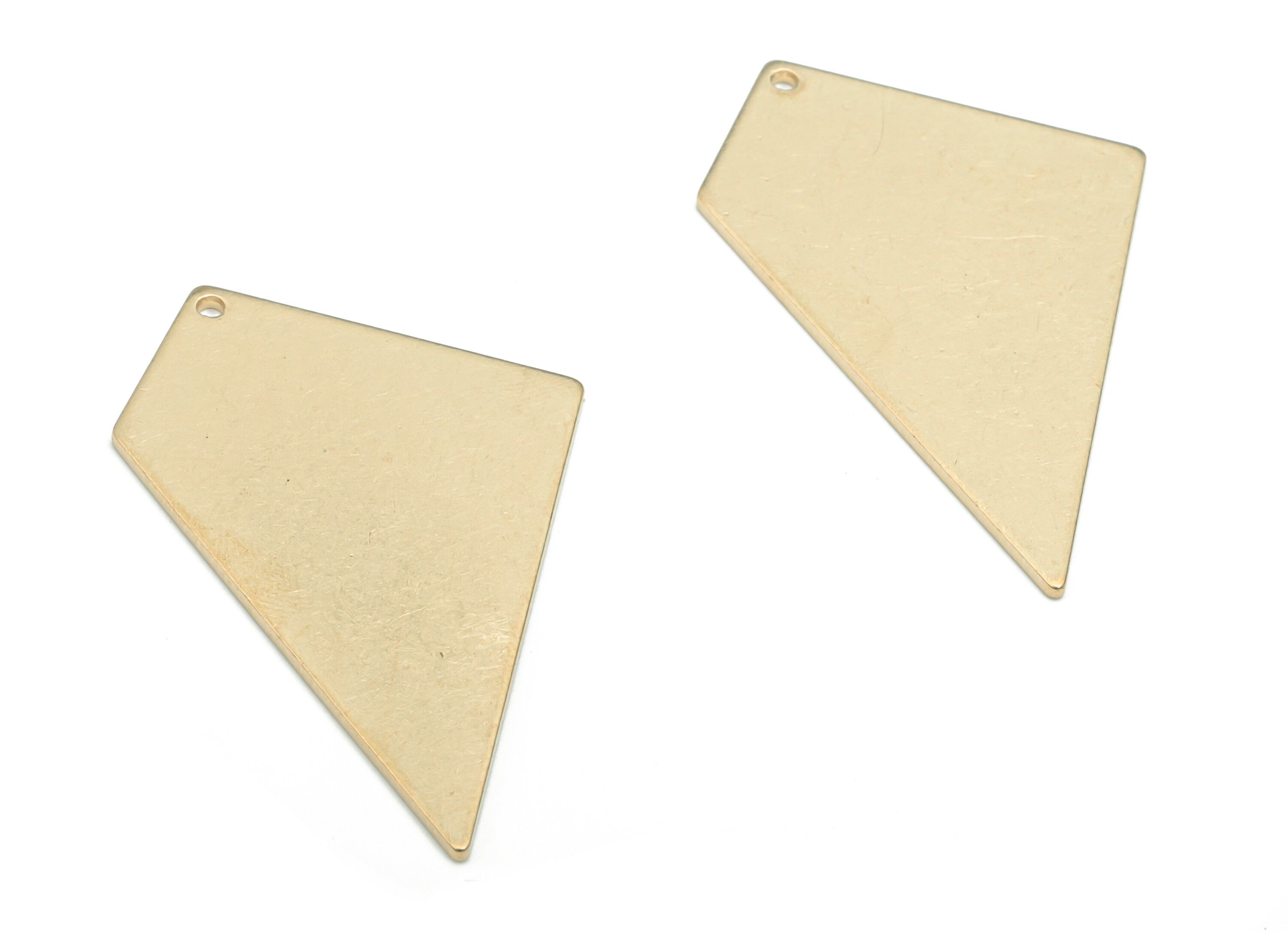 Personalized Stamping Blank - Brass Diamond Trapezoid Charms - Raw Brass Geometry Pendant - Jewelry Supplies - 41.25x23.57x0.9mm - PP5179 - DOMEDBAZAAR