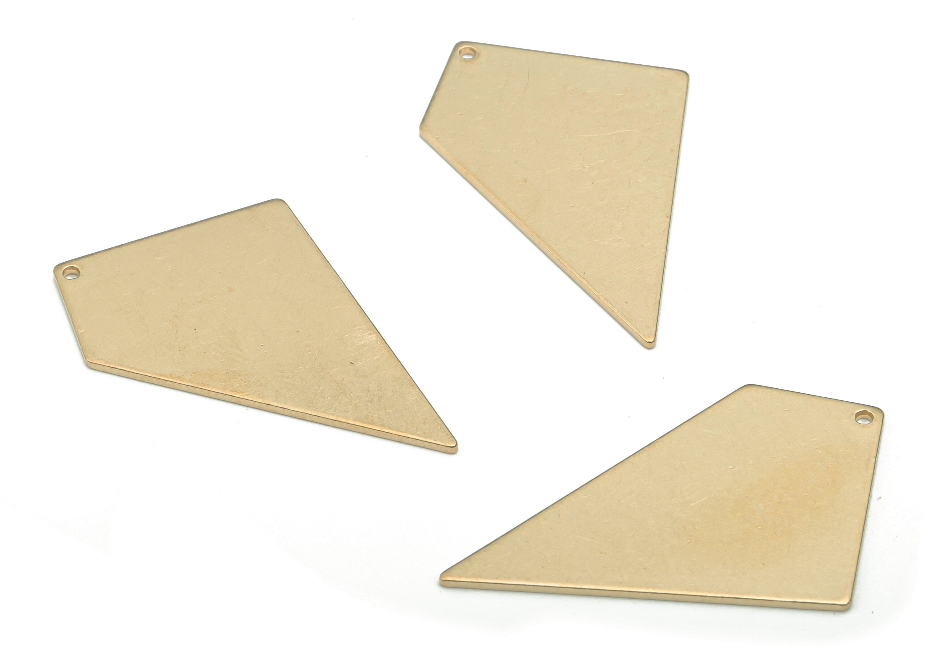 Personalized Stamping Blank - Brass Diamond Trapezoid Charms - Raw Brass Geometry Pendant - Jewelry Supplies - 41.25x23.57x0.9mm - PP5179 - DOMEDBAZAAR