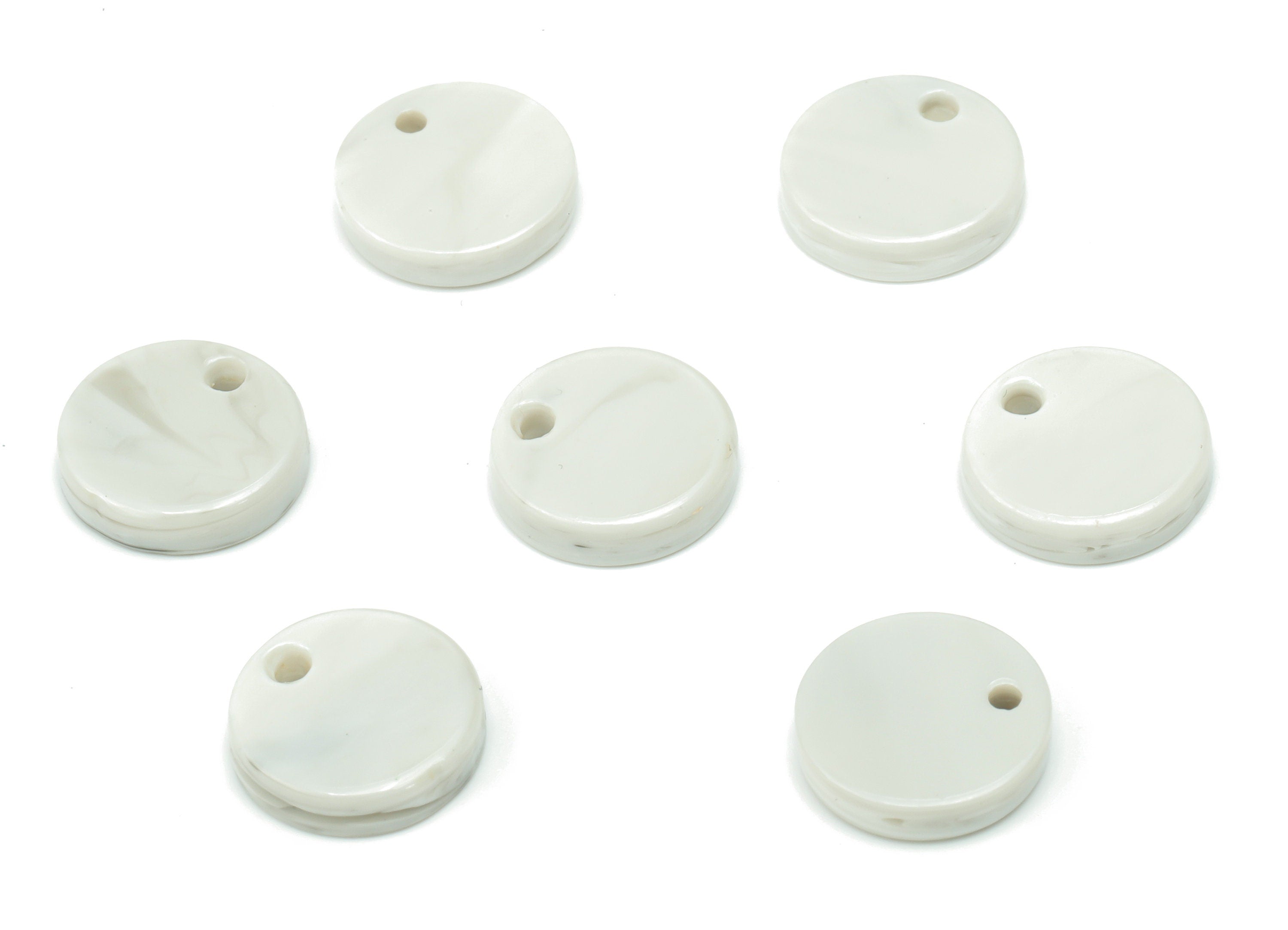 Acetate Acrylic Mini Round Earring Charms - Circle Earring pendant - Jewelry Supplies - Color Code: A416 - 11.2x11.2x2.66mm - AC1483-A416 - DOMEDBAZAAR