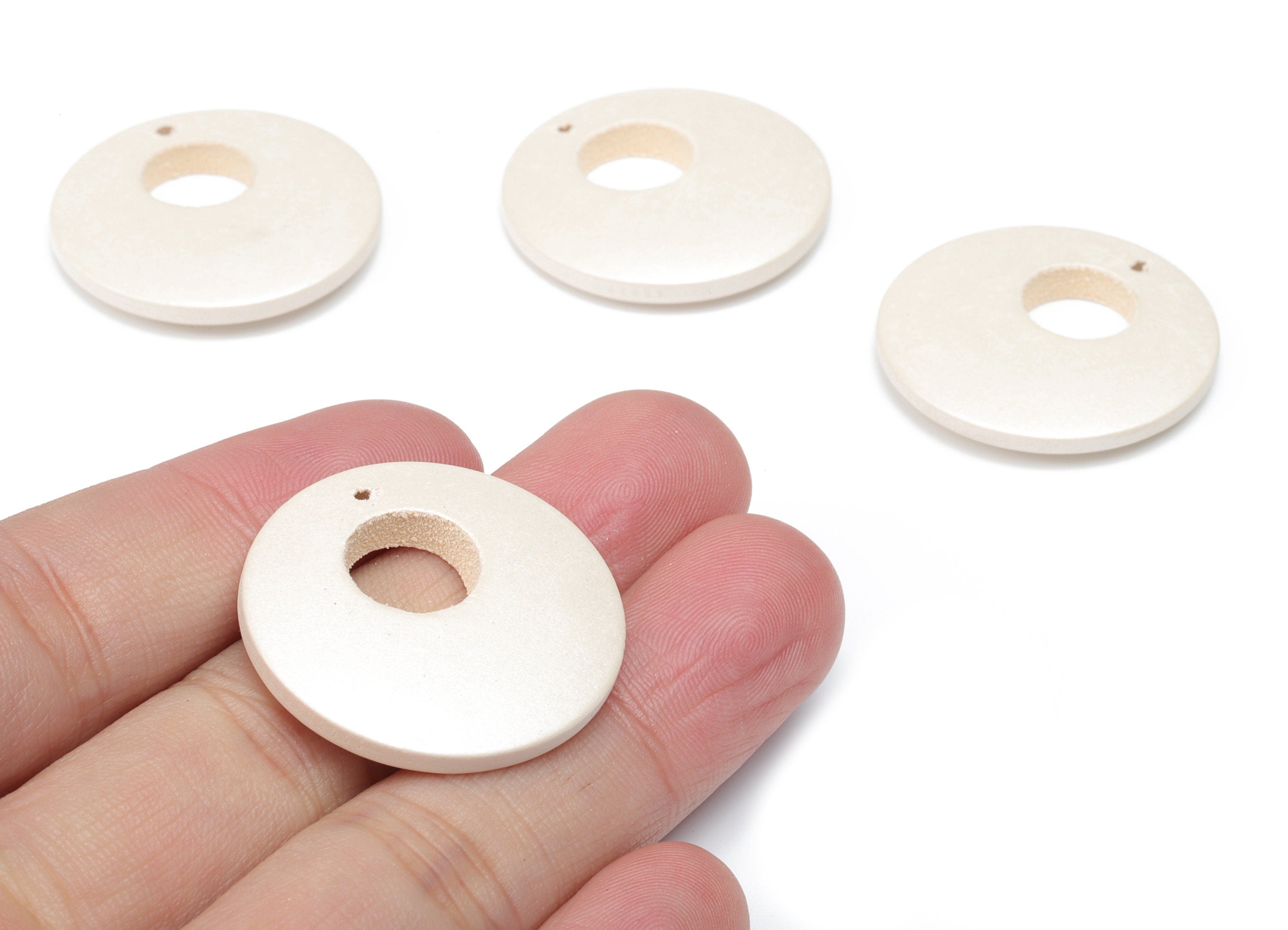 Hemu Wood Round Earring Charms - Hemu Wood Circle Pendant - DIY Jewelry Making Supplies - 19.48x19.48x2.48mm - BB1189 - DOMEDBAZAAR