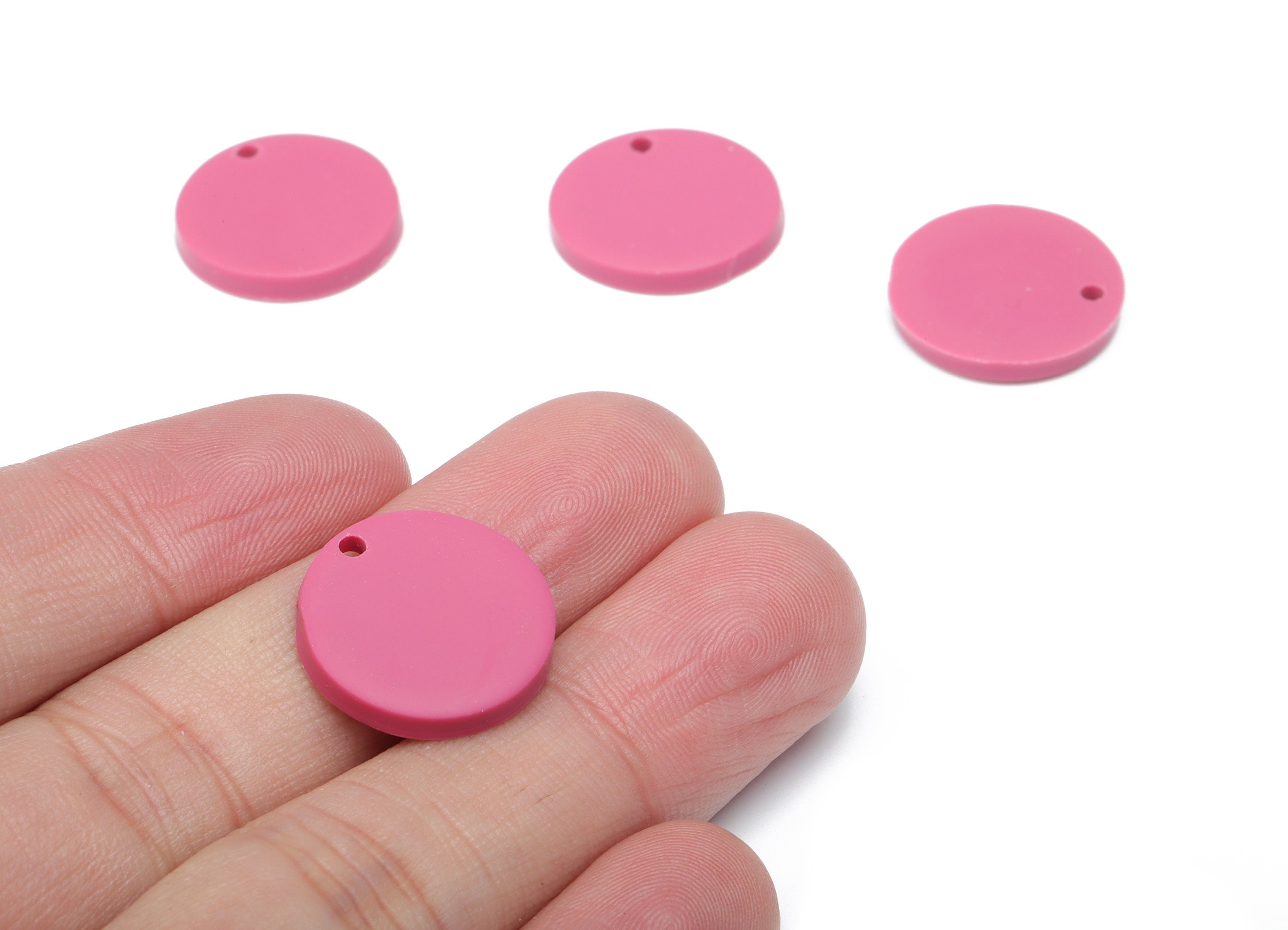 Polymer Clay Round Earring Charms - Polymer Clay Circle Bead - Jewelry Handmade Making - 17.81x17.81x2.88mm - PC2338C - DOMEDBAZAAR