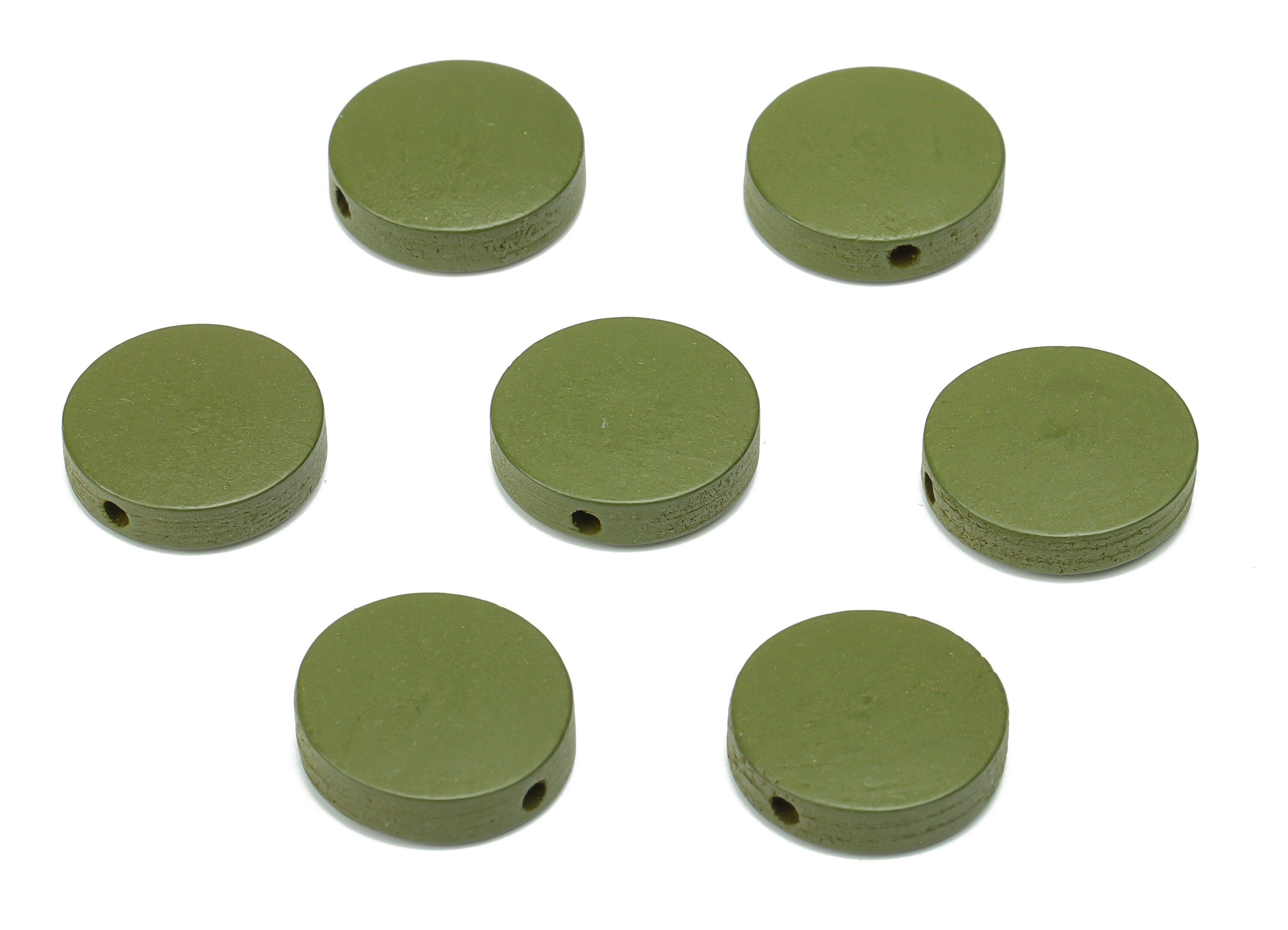 Hemu Wood Round Earring Connector - Hemu Wood Circle Charms and Bead - DIY Jewelry Making Supplies - 14.87x14.87x4.16mm - BB1181A - DOMEDBAZAAR
