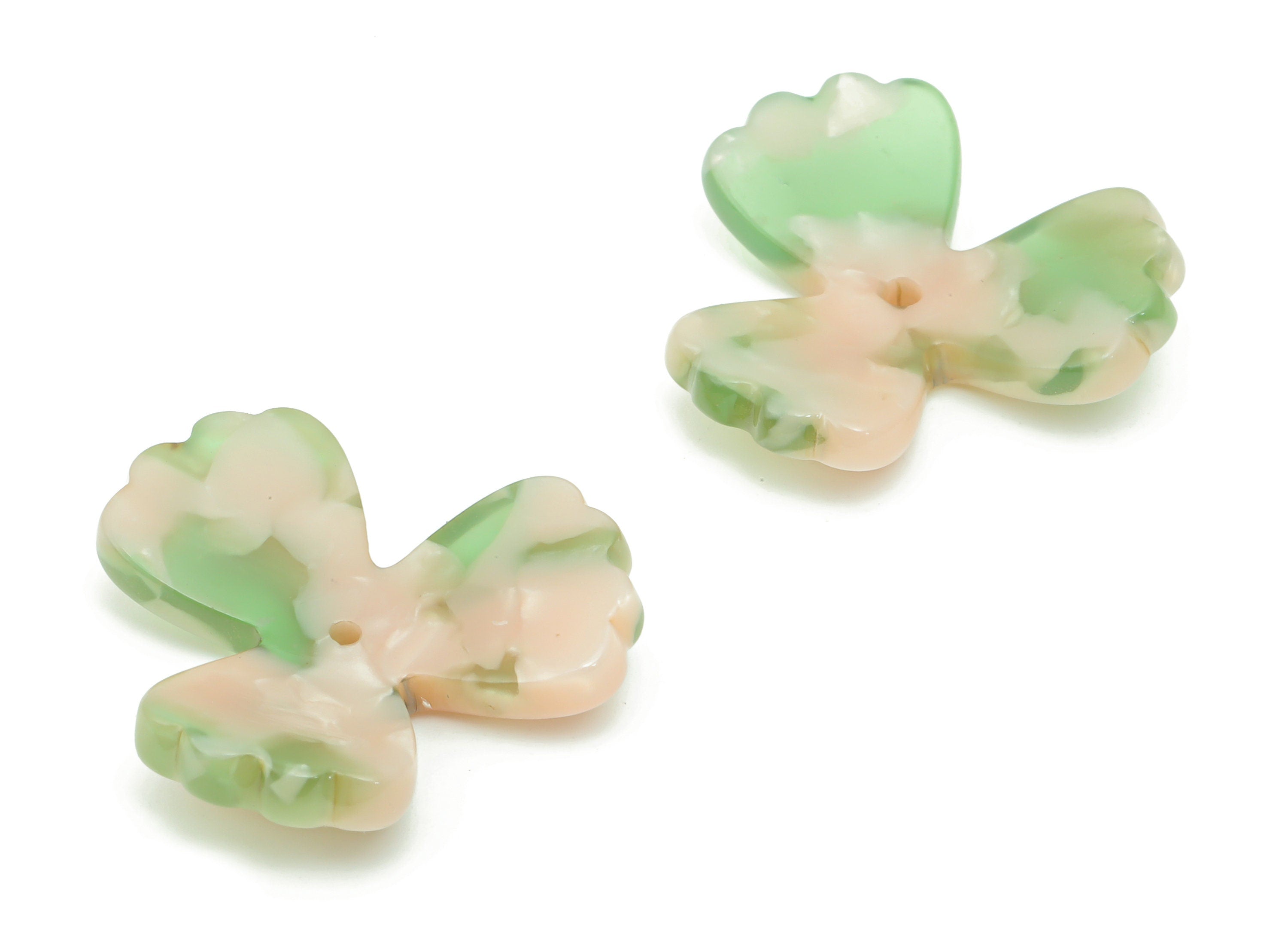 Acetate Flower Earring Charms - Flower Shaped Pendant - Earring Findings - Jewelry Supplies - Color Code: A38 - 22,6x22,35x7,21mm - AC1324C - DOMEDBAZAAR