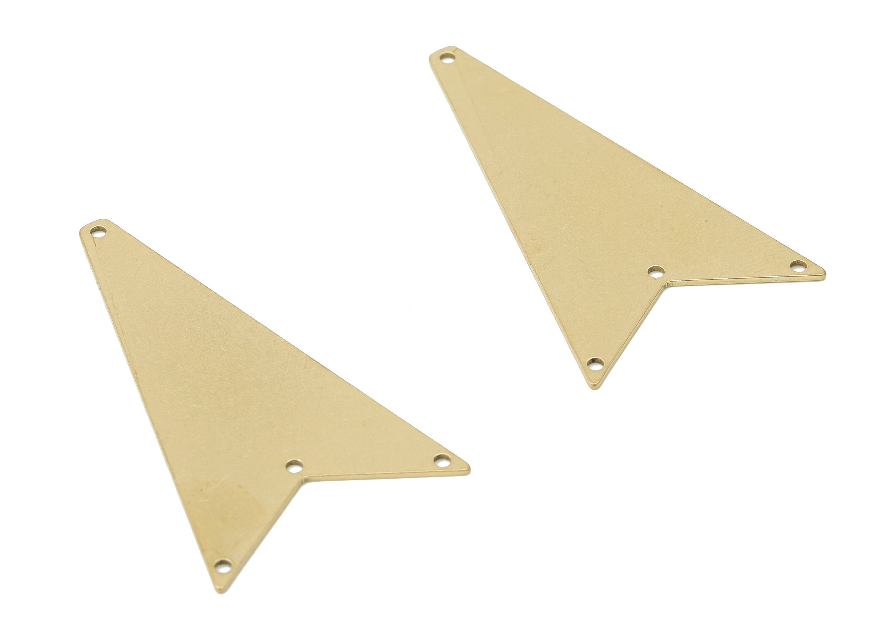 Personalized stamping blank - Brass Triangle Earring Connectors - Raw Brass Triangle Charms - Jewelry Supplies - 49.04x27.69x0.71mm - PP5214 - DOMEDBAZAAR