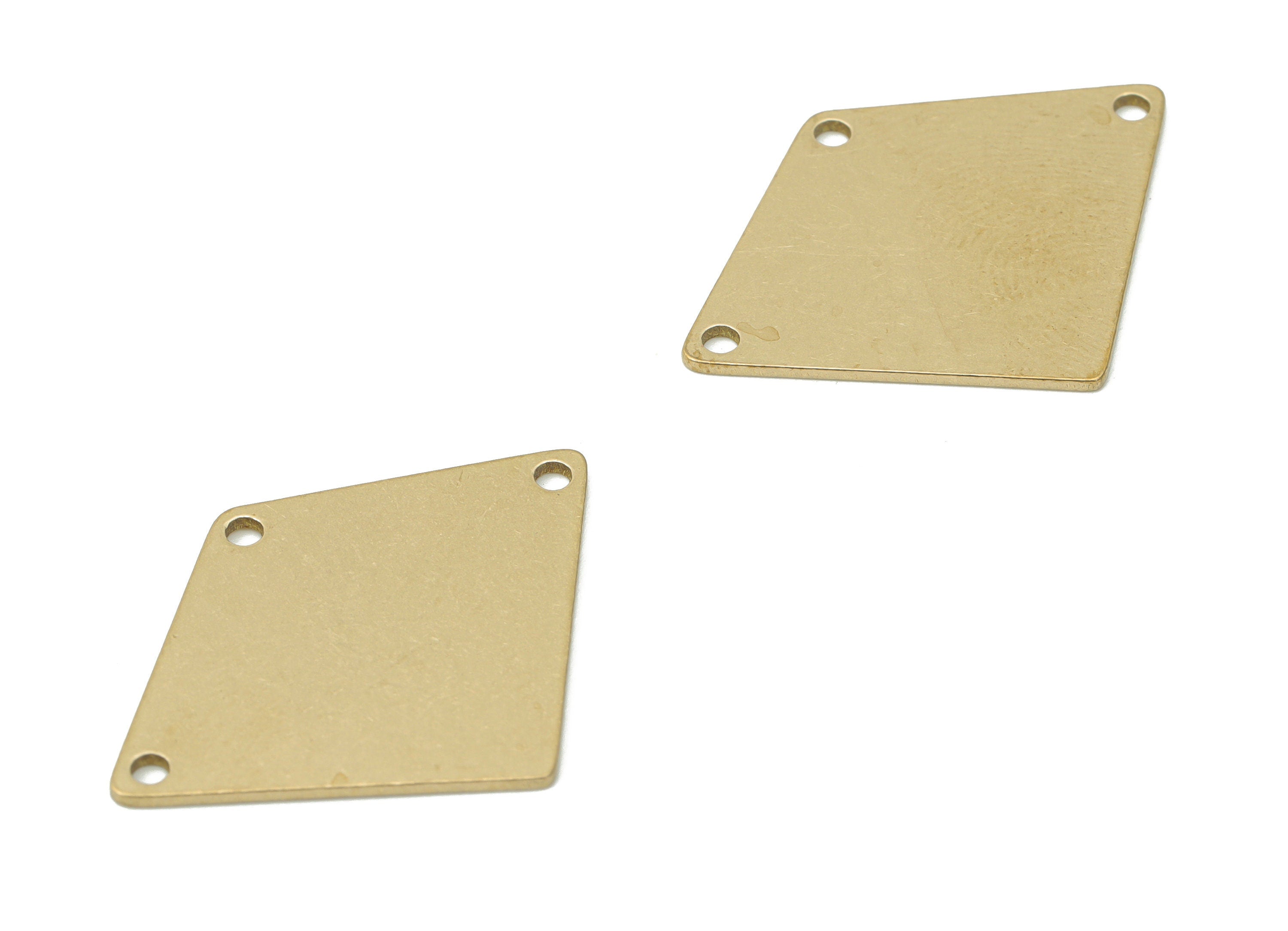 Personalized stamping blank - Brass Diamond Earring Connectors - Raw Brass Rhombic Charms - Jewelry Supplies - 27.78x20.69x0.73mm - PP5215 - DOMEDBAZAAR