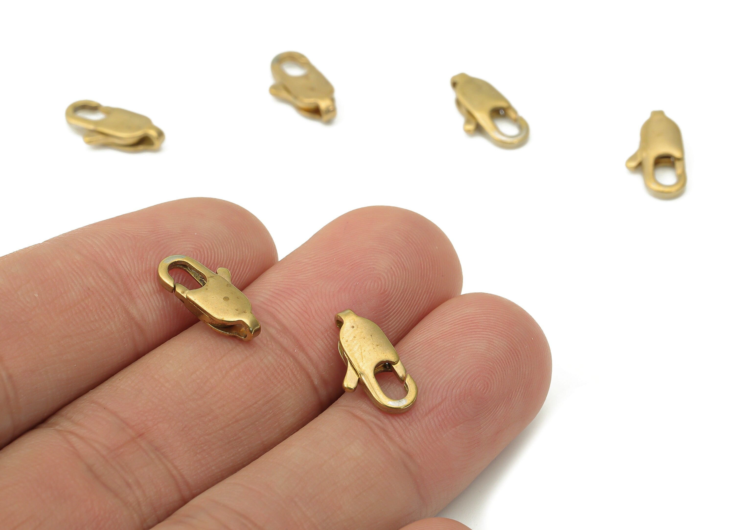 Brass Lobster Clasps – Raw Brass Lobster Claw Clasp – Infinity Lobster Clasp – Parrot Clasp – Jewelry Supplies - 13.71x7.18x3.1mm - PP5242 - DOMEDBAZAAR