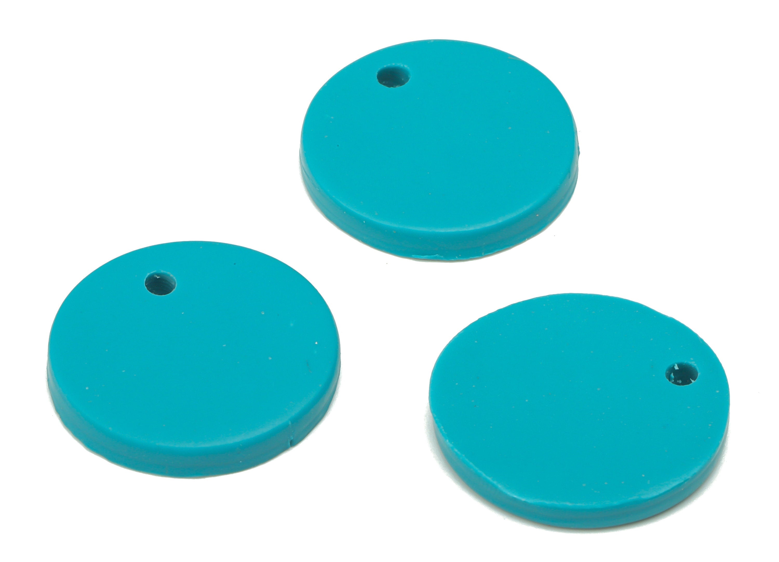 Polymer Clay Round Earring Charms - Polymer Clay Circle Bead - Jewelry Handmade Making - 17.81x17.81x2.88mm - PC2338D - DOMEDBAZAAR