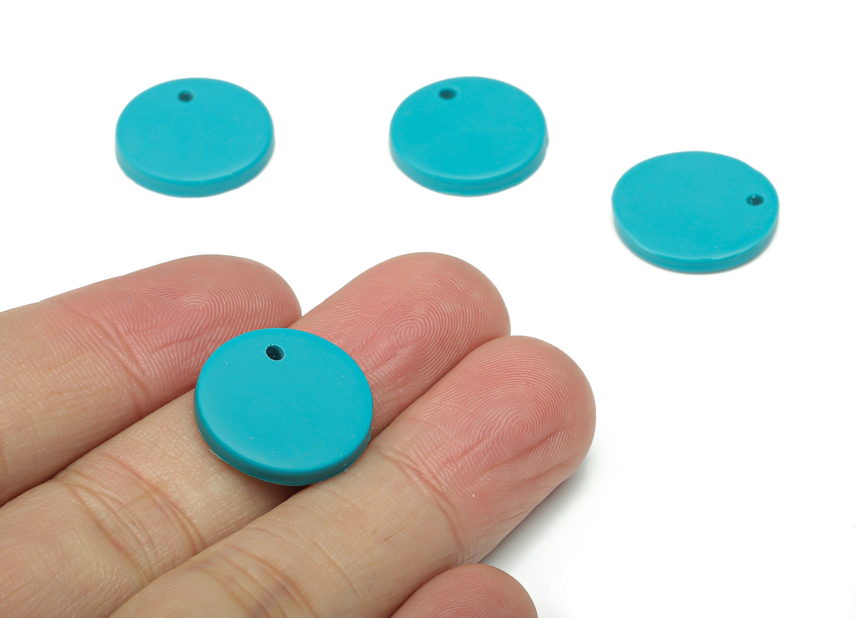 Polymer Clay Round Earring Charms - Polymer Clay Circle Bead - Jewelry Handmade Making - 17.81x17.81x2.88mm - PC2338D - DOMEDBAZAAR