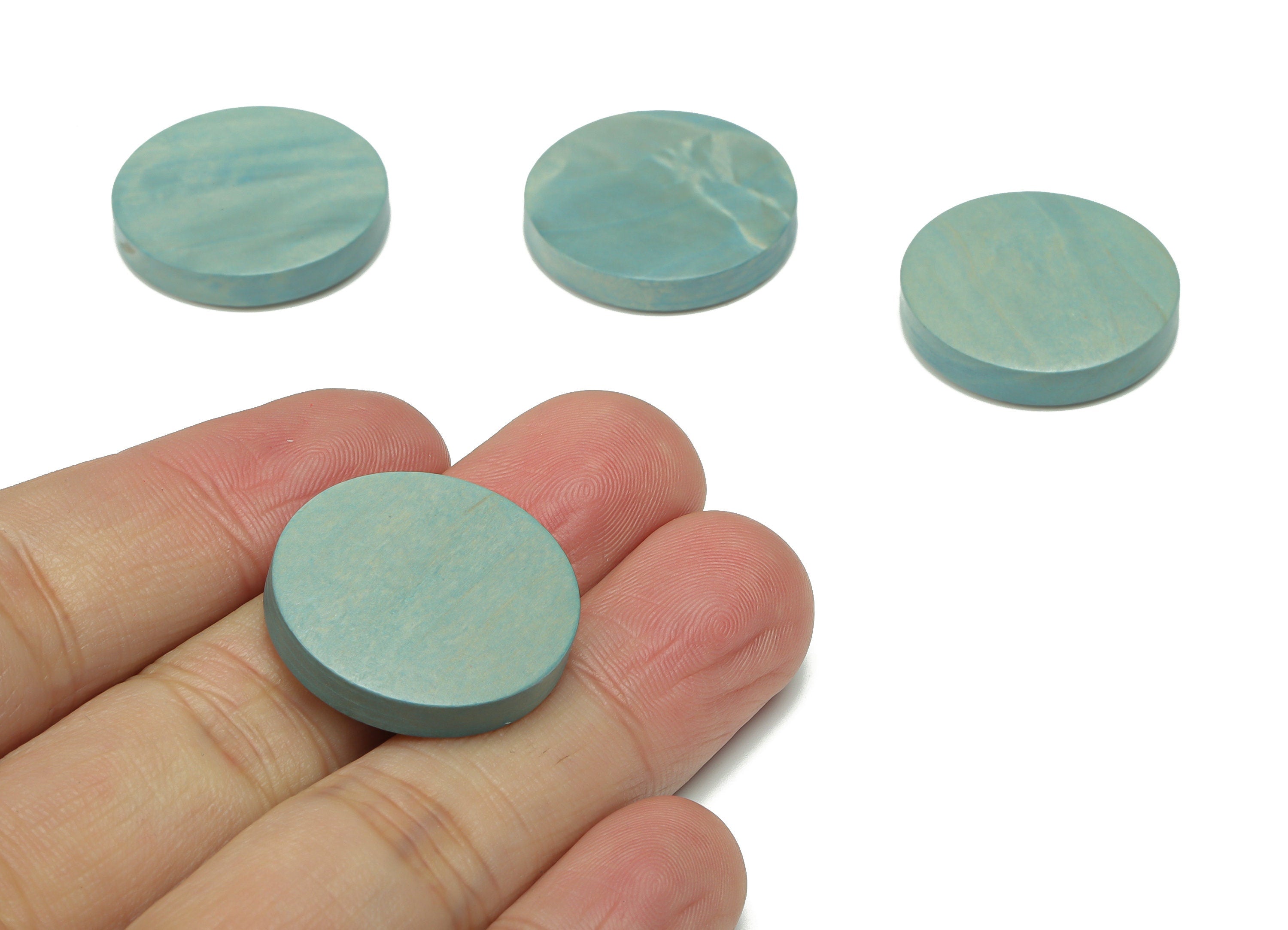 Hemu Wood Round Decorate - Hemu Wood Circle Disc - DIY Jewelry Making Supplies - 24.68x24.68x5.13mm - BB1183A - DOMEDBAZAAR