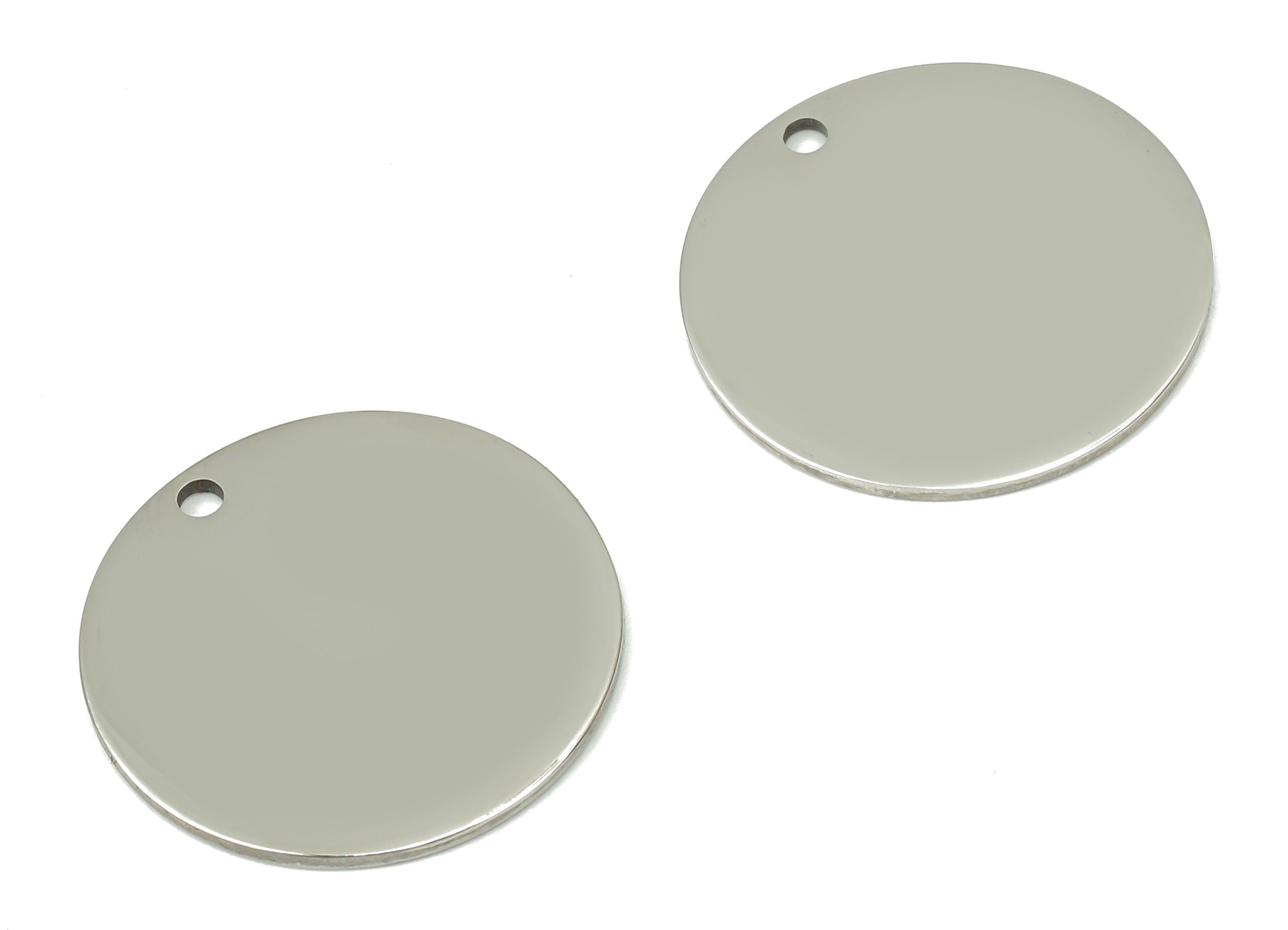 Stamping Blanks - 316 Stainless Steel Round Charms - Stainless Steel 316 Circle Pendant - Jewelry Supplies - 18.8x18.8x0.84mm - SS1379-19 - DOMEDBAZAAR