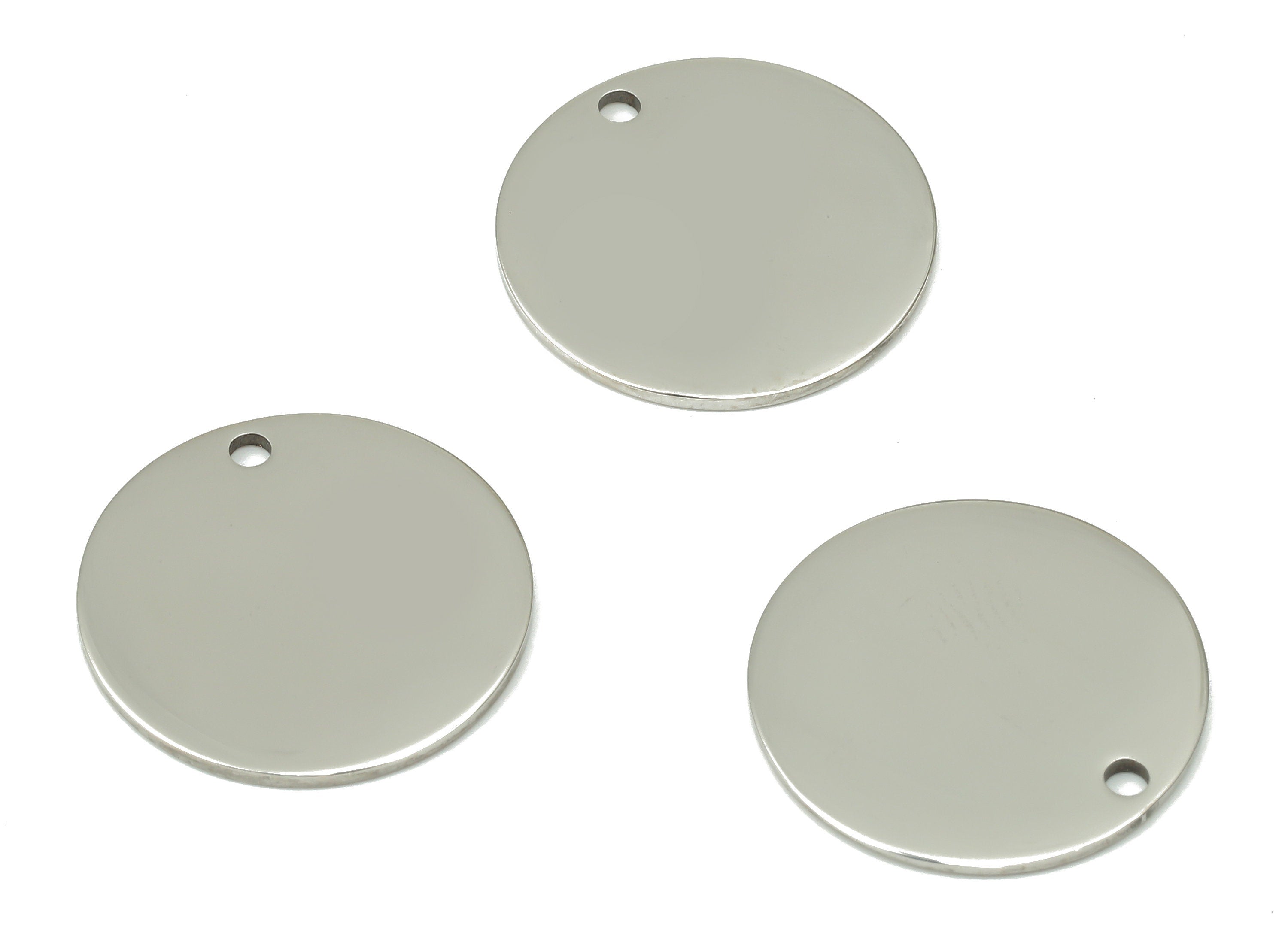 Stamping Blanks - 316 Stainless Steel Round Charms - Stainless Steel 316 Circle Pendant - Jewelry Supplies - 15.9x15.9x0.84mm - SS1379-16 - DOMEDBAZAAR