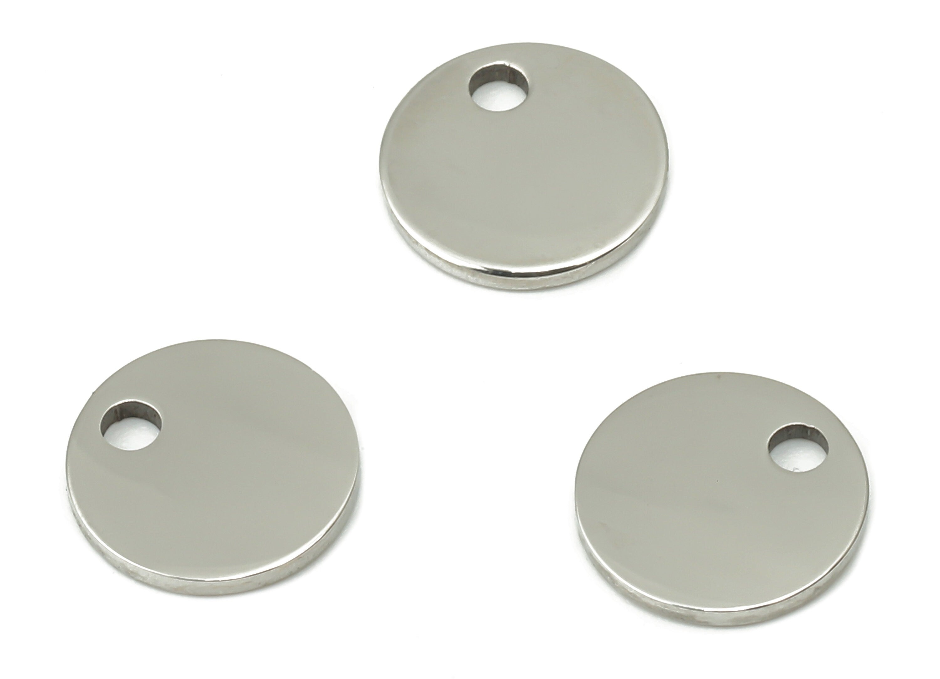 Stamping Blanks - 316 Stainless Steel Round Charms - Stainless Steel 316 Circle Pendant - Jewelry Supplies - 7.8x7.8x0.84mm - SS1379-8 - DOMEDBAZAAR