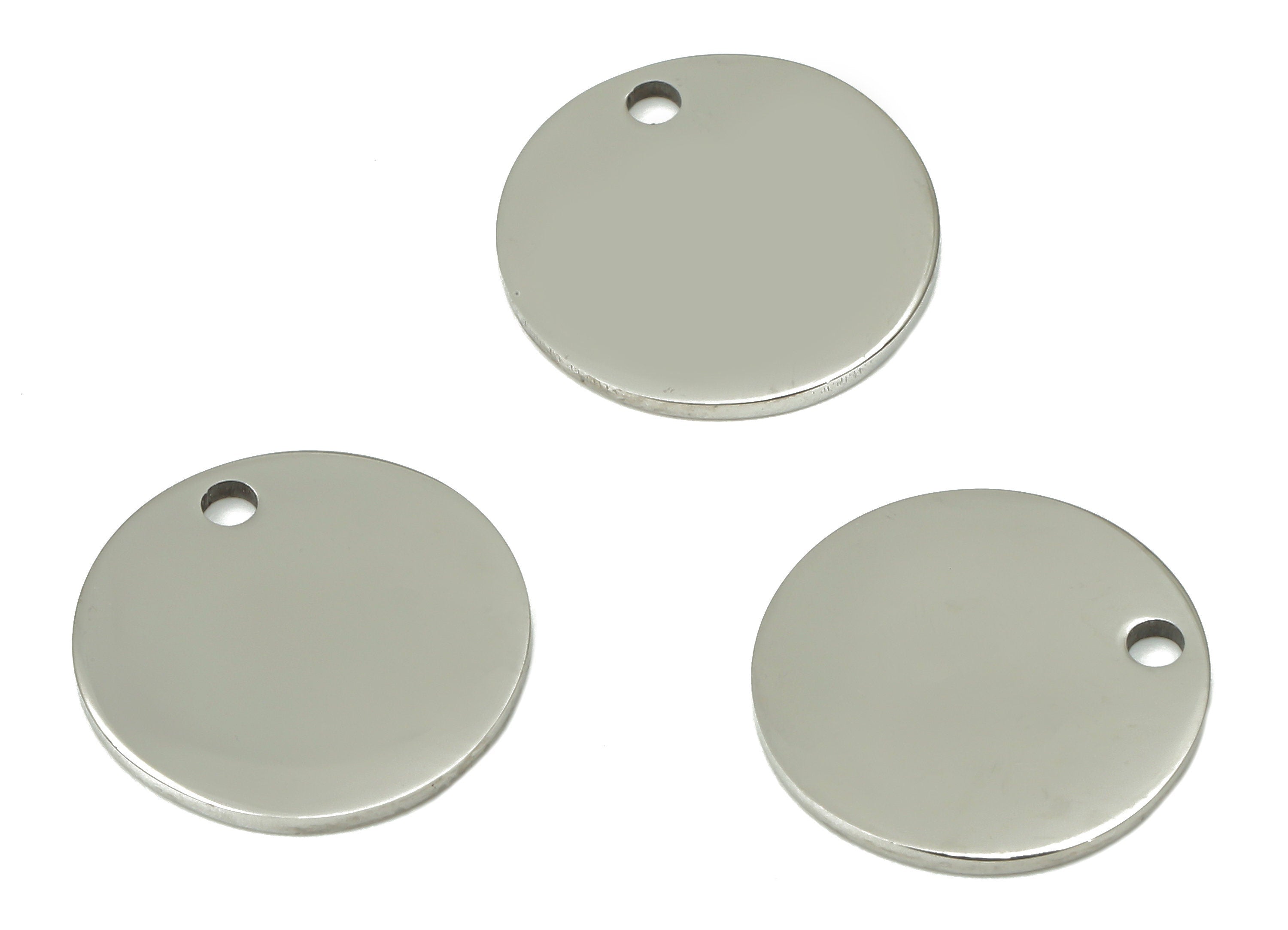 Stamping Blanks - 316 Stainless Steel Round Charms - Stainless Steel 316 Circle Pendant - Jewelry Supplies - 12.8x12.8x0.84mm - SS1379-13 - DOMEDBAZAAR